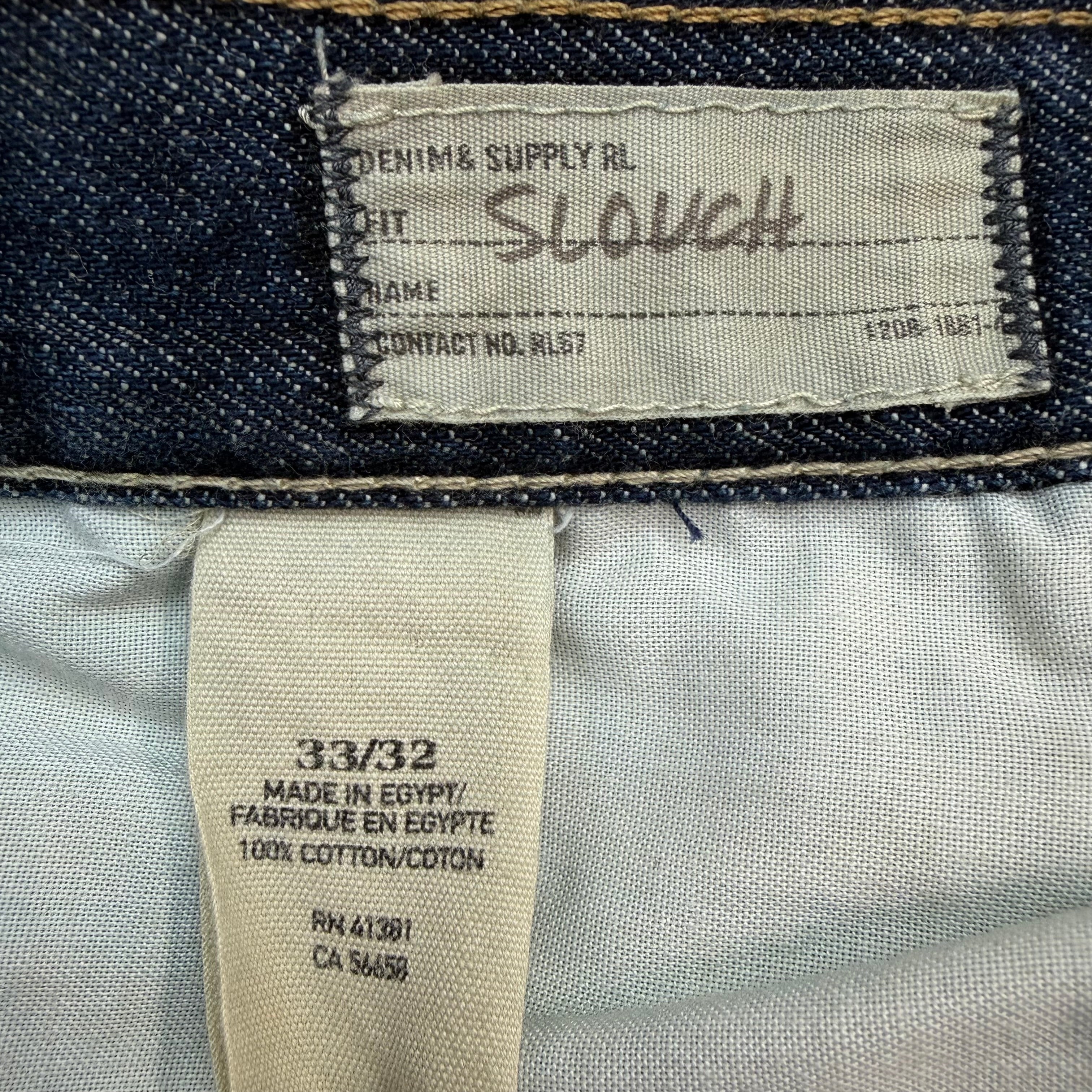 Denim & Supply Ralph Lauren Slouch Fit Dark Wash Jeans Blue