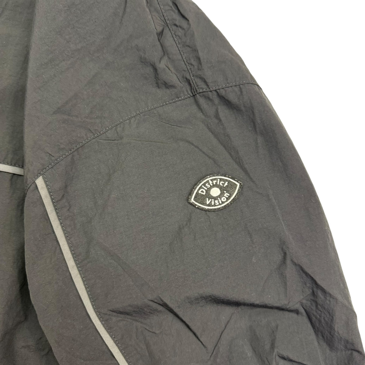 District Vision Logo-Appliquéd Shell Half-Zip Jacket Black