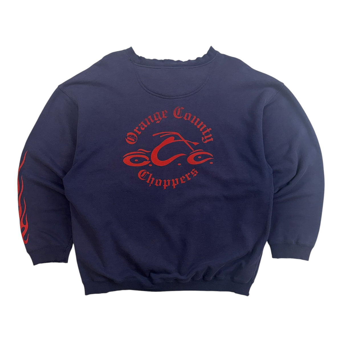 Vintage Orange County Choppers Distressed Crewneck Navy