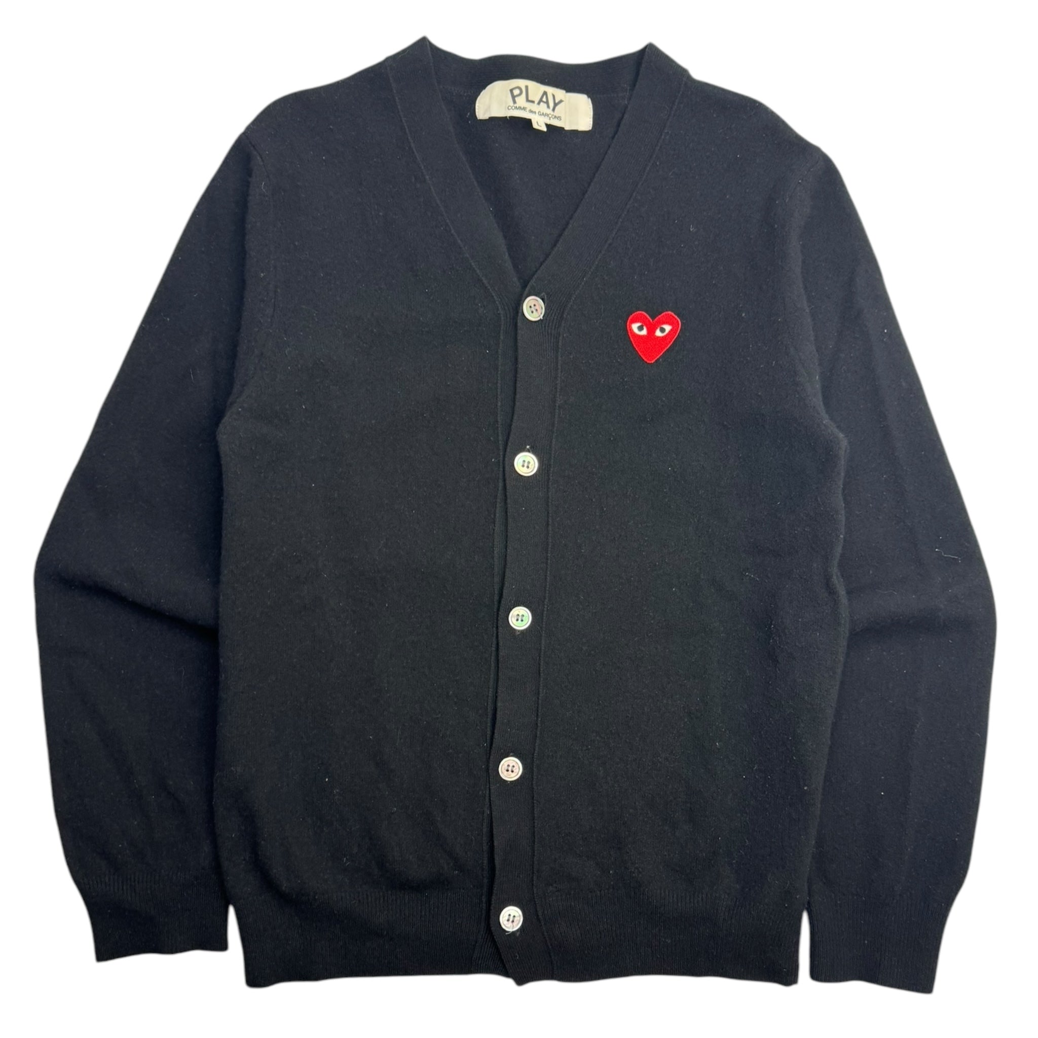 Comme Des Garçon Play Cardigan Black