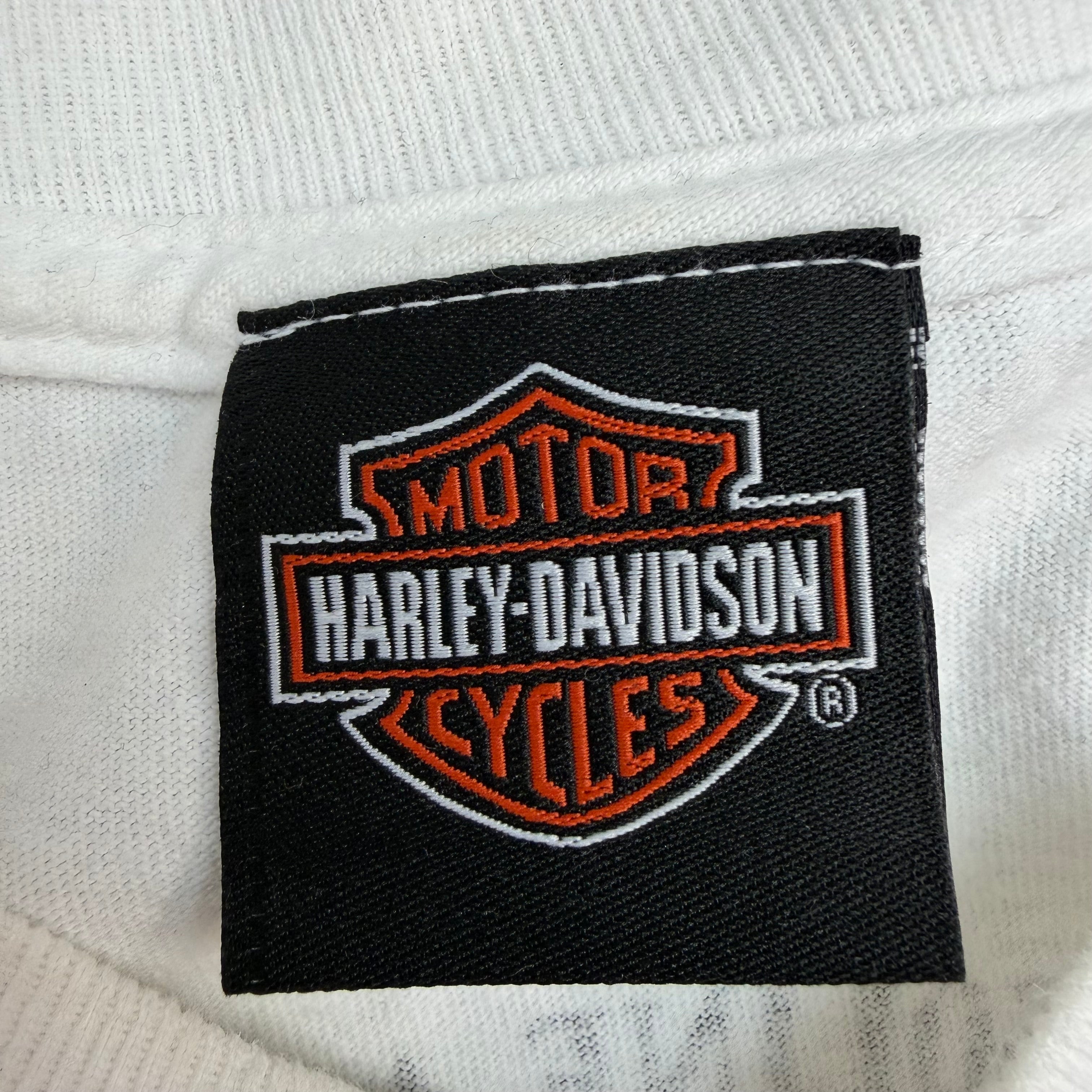 Vintage Harley Davidson Old English Longsleeve White
