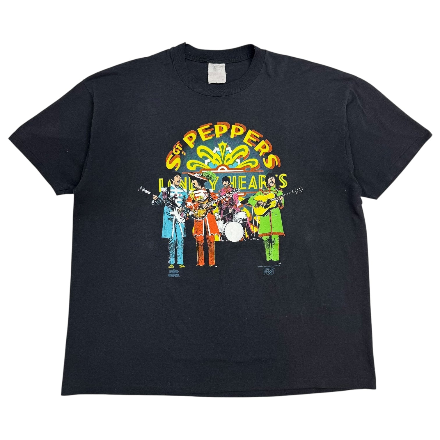 1992 The Beatles Sgt Peppers 25th Anniversary Tee Black