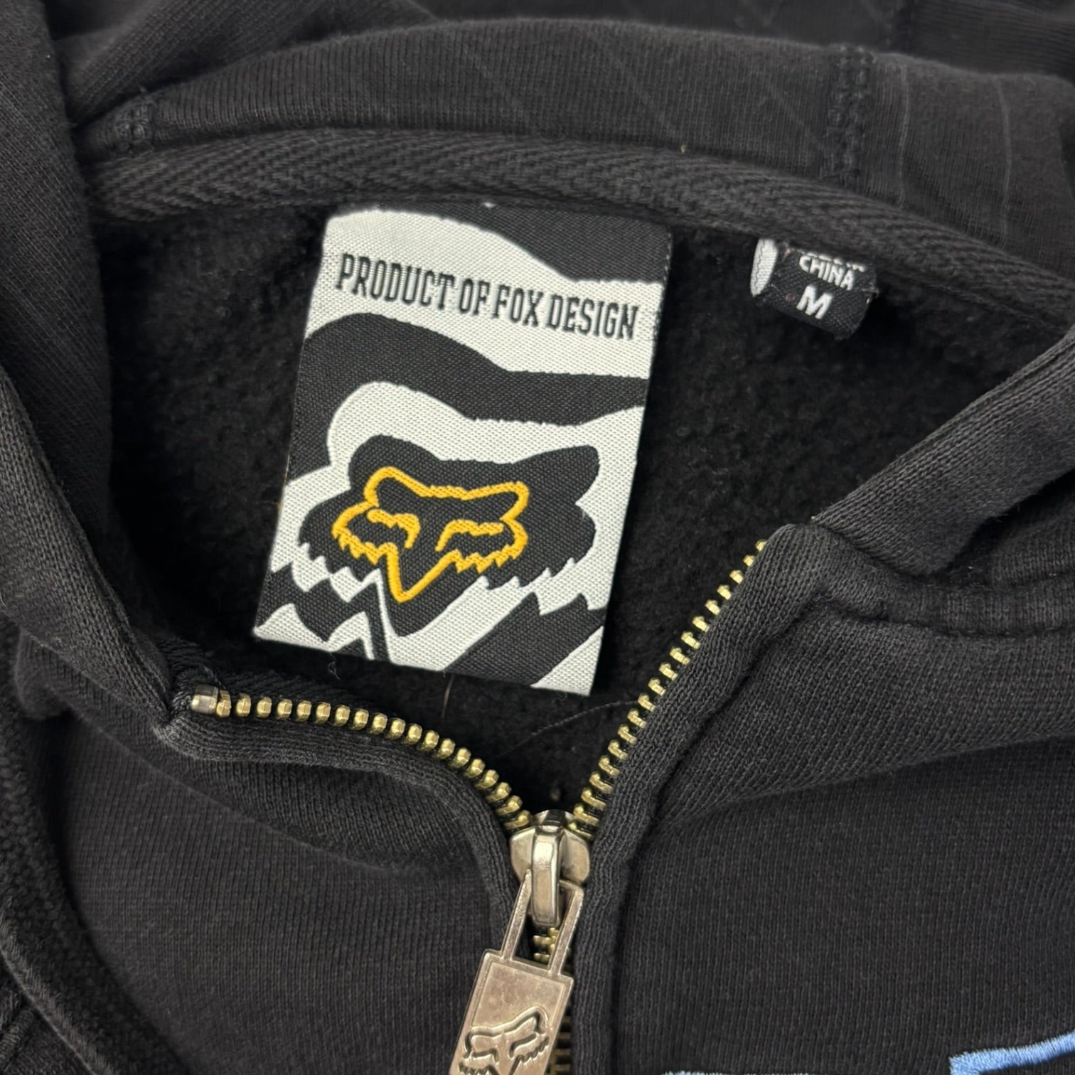 Y2K Fox Racing Embroidered Zip Up Hoodie