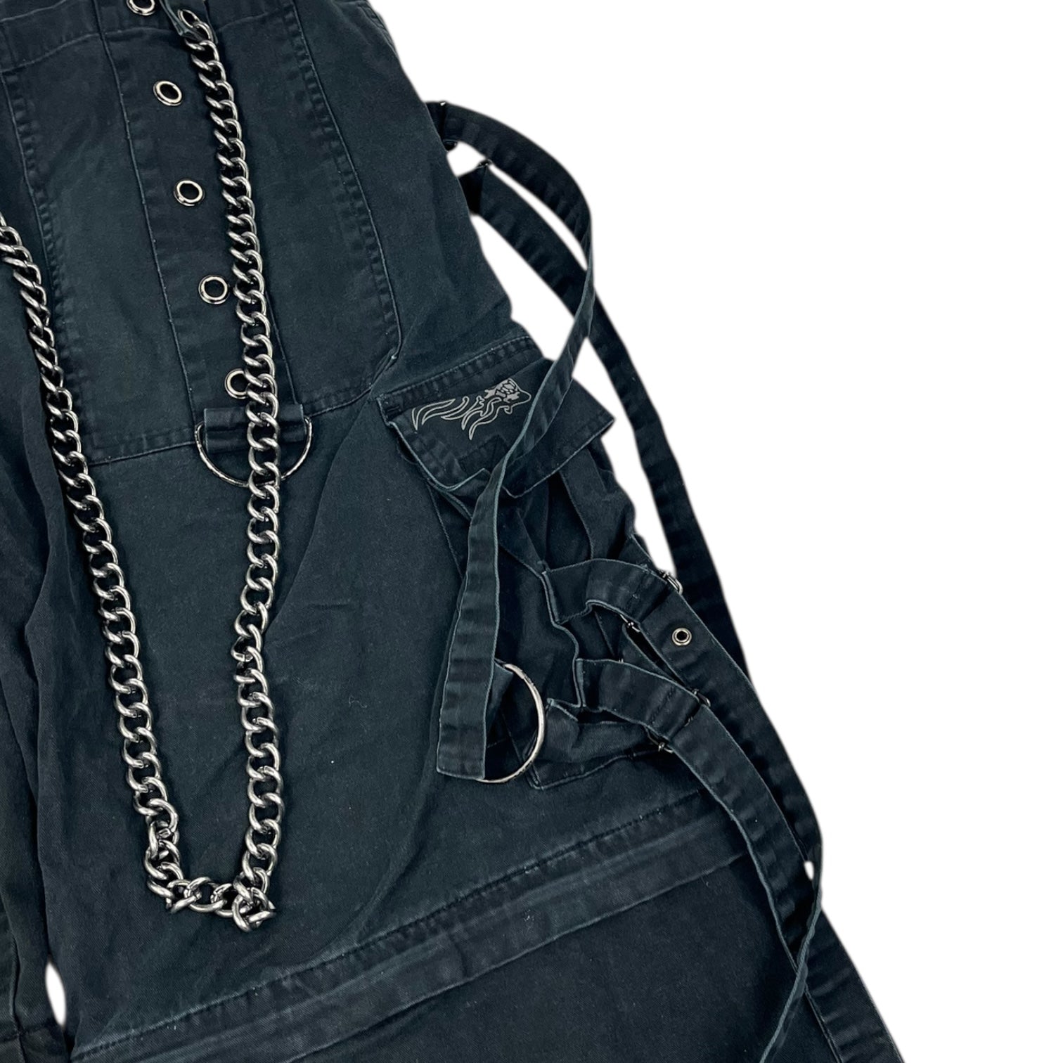 Vintage Y2K Mercy Goth Rave Fringe Baggy Pants