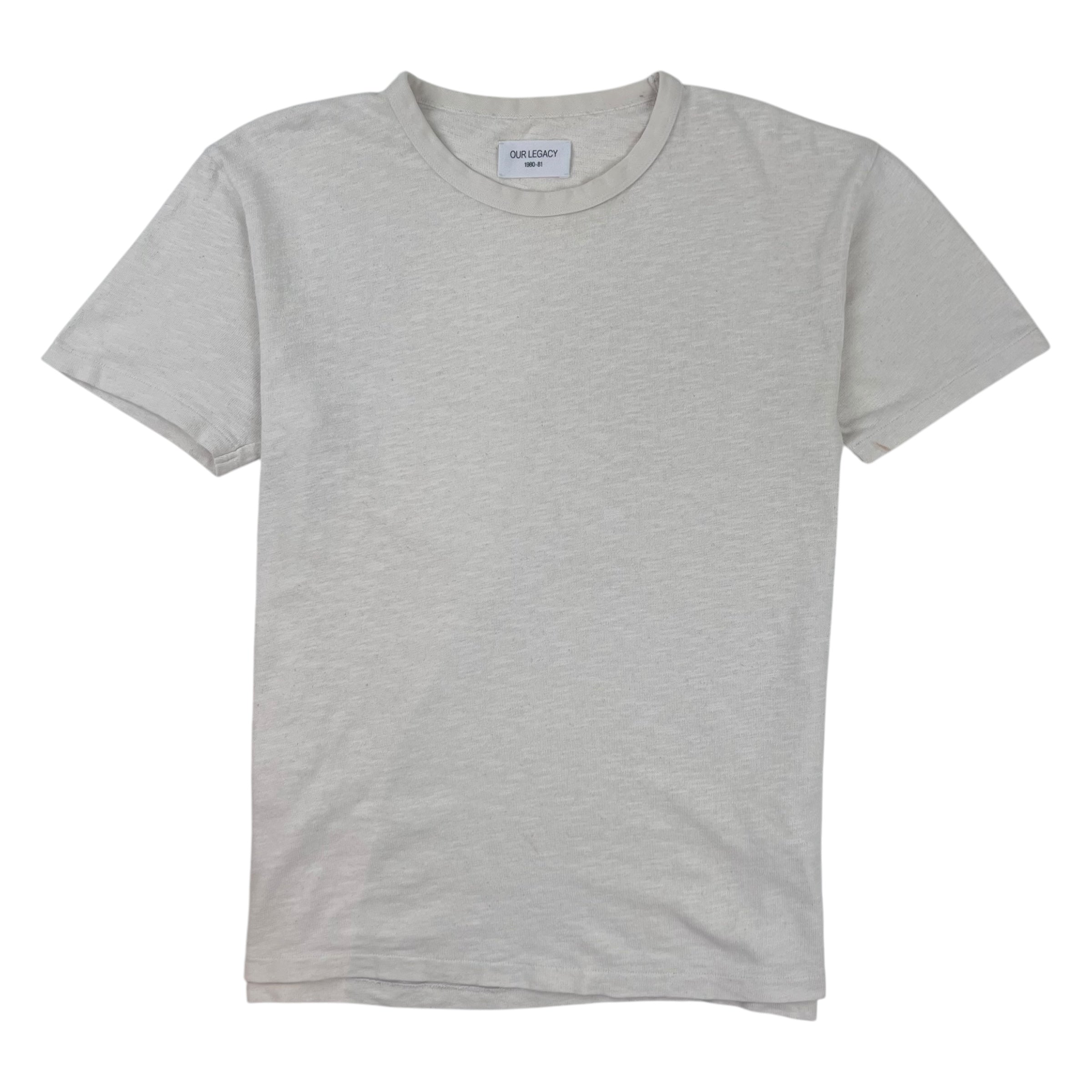 Our Legacy Blank Cotton T-Shirt Cream