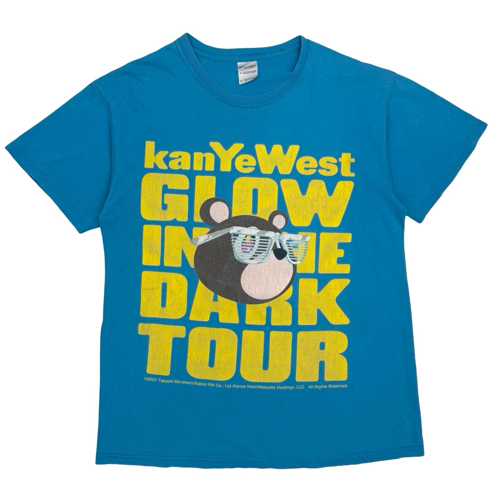 2007 Kanye West Glow in Dark Tour Tee Blue