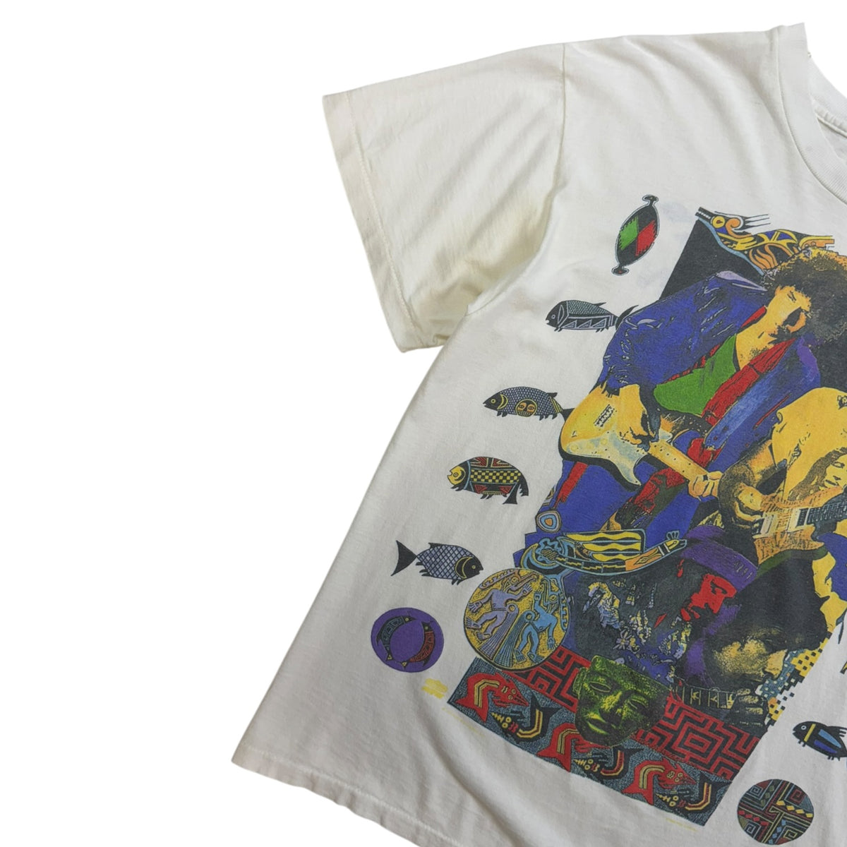 Vintage Bob Dylan 1993 Santana Tour T-Shirt White