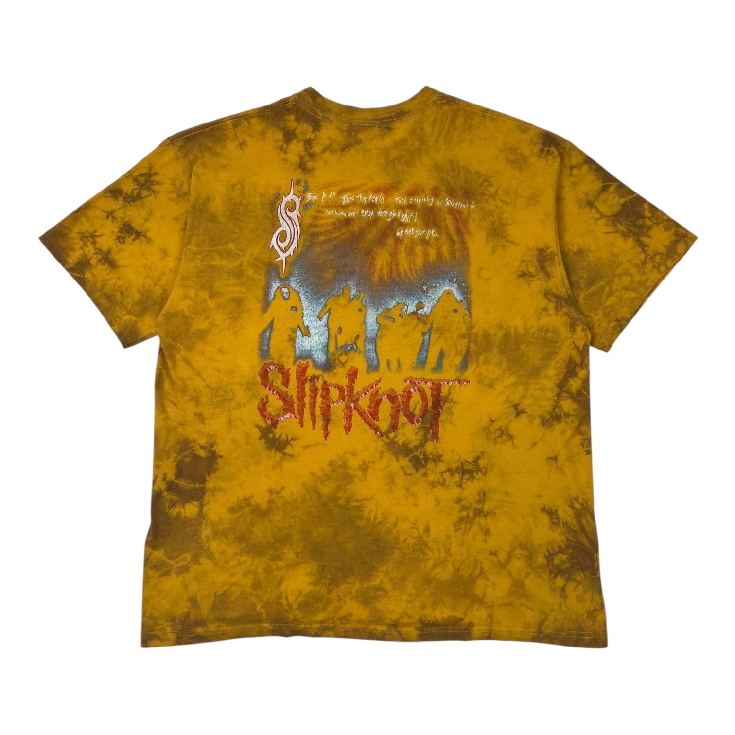 Vintage Slipknot Tie Dye “Don’t Ever Judge Me” T-Shirt Yellow