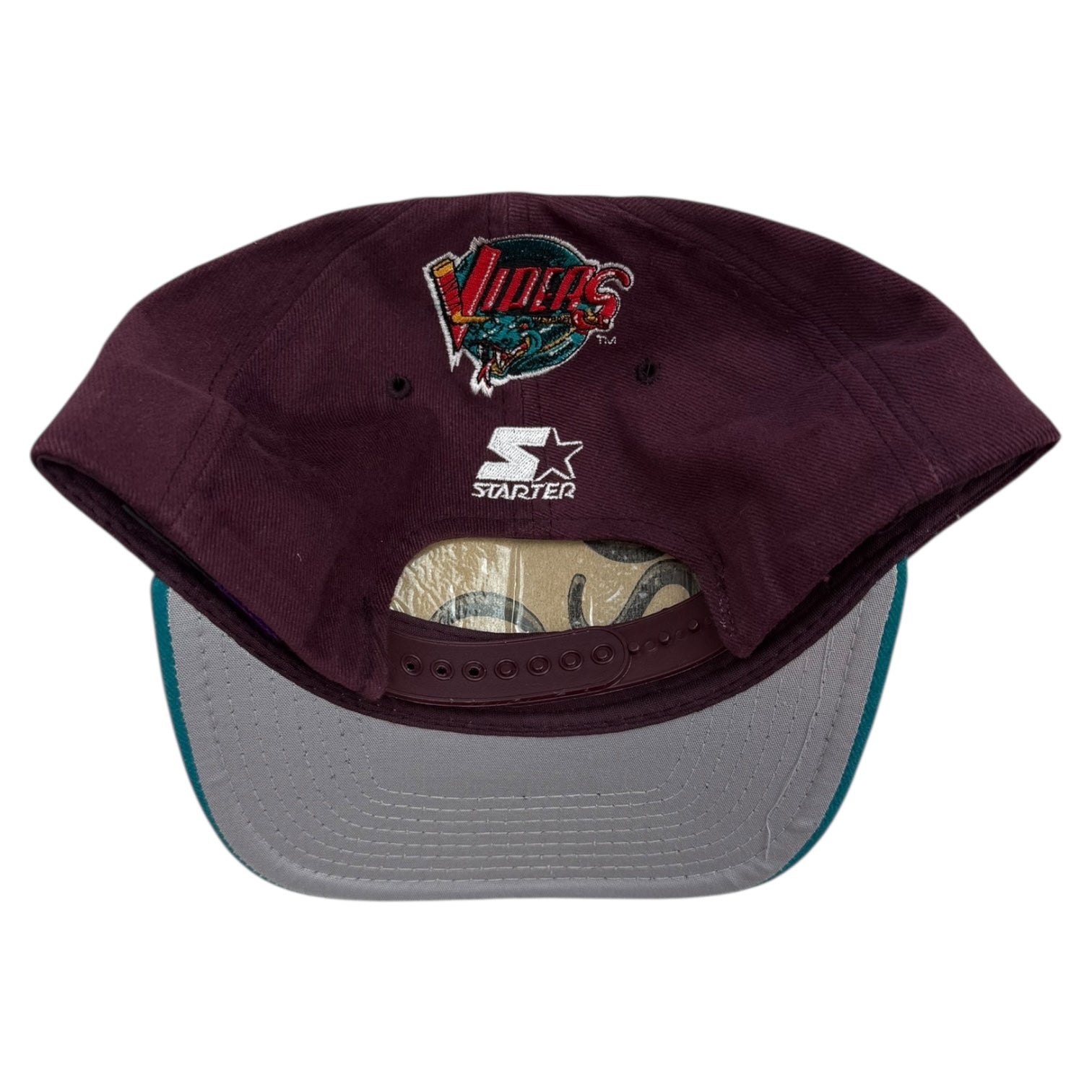 Vintage Detroit Vipers Snapback Plum/Teal