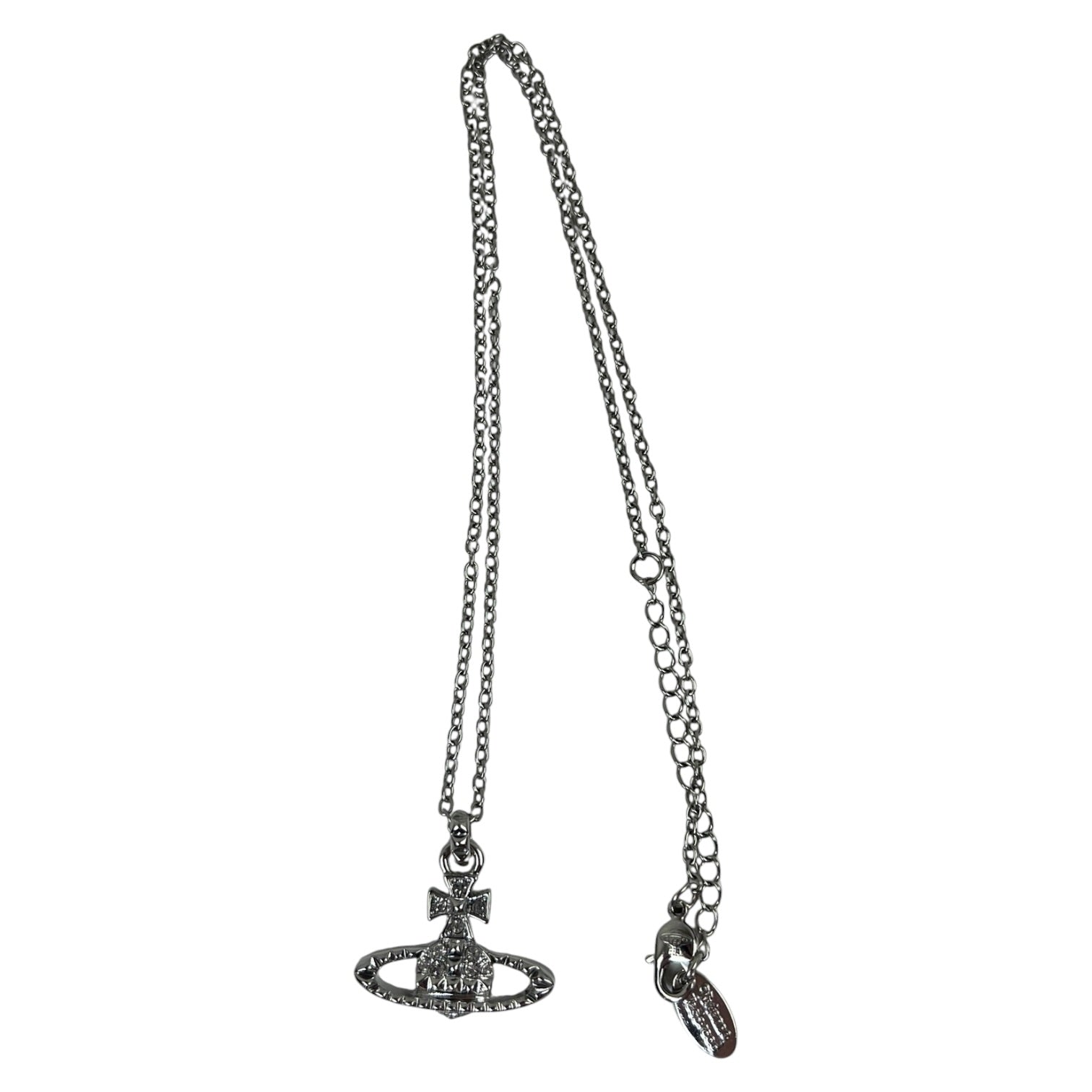 Vivienne Westwood Mini Bas Relief Orb Pendant Necklace Silver