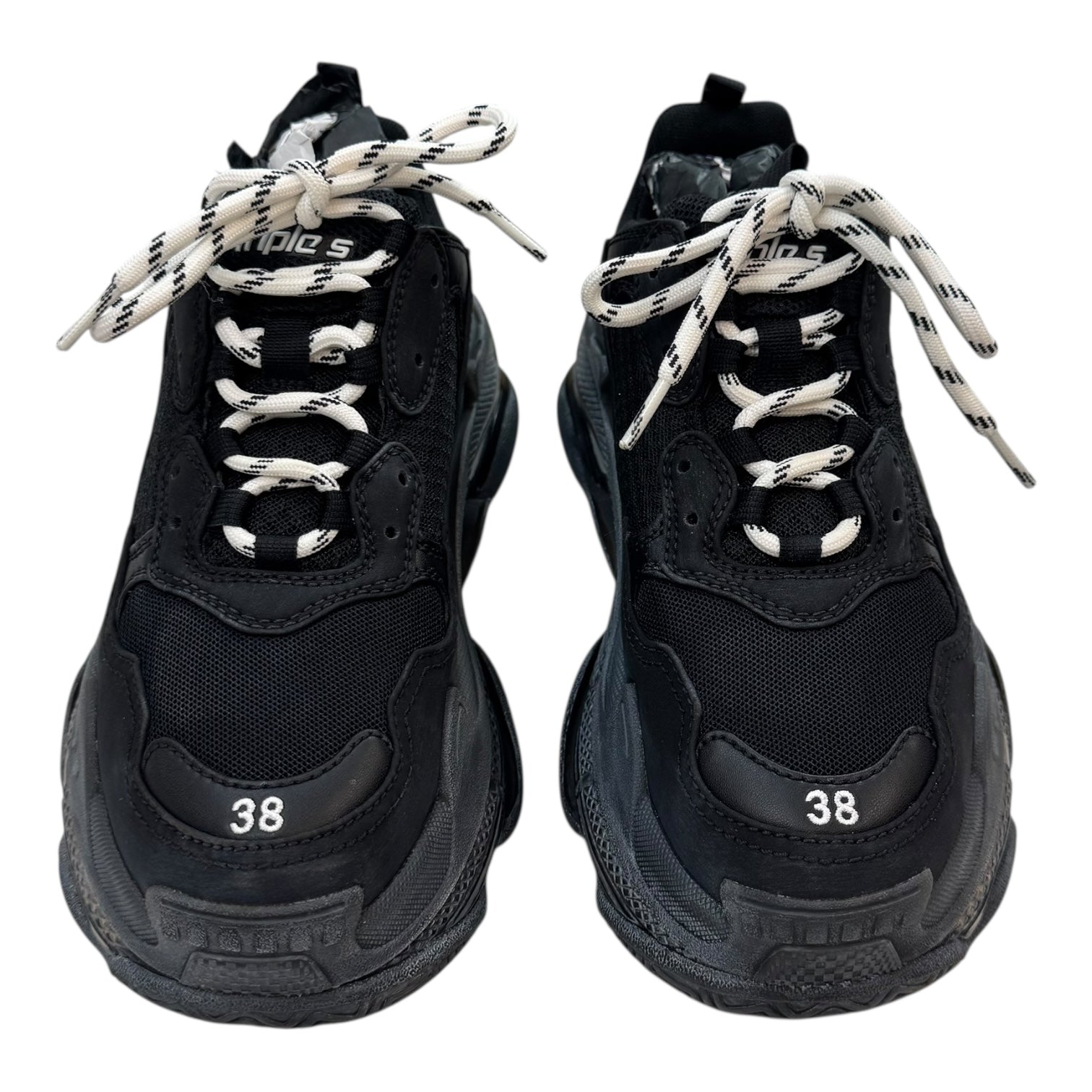 Balenciaga Triple S Clear Sole Double Black (Women’s) (Used)