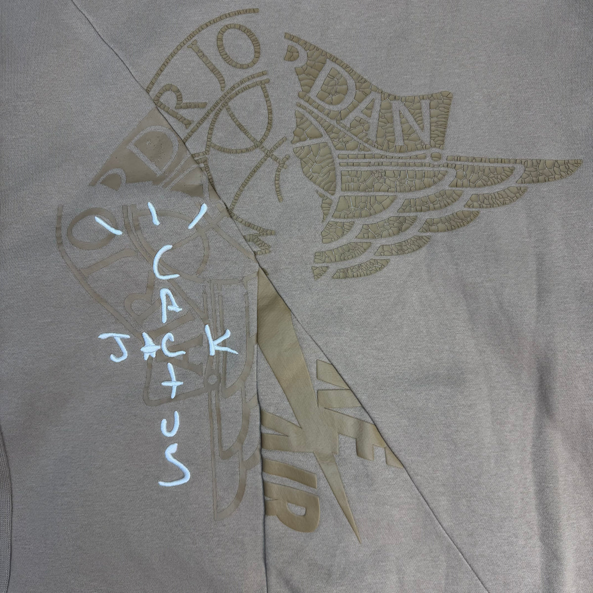 Cactus Jack by Travis Scott x Jordan Pullover Embroidered Hoodie Khaki