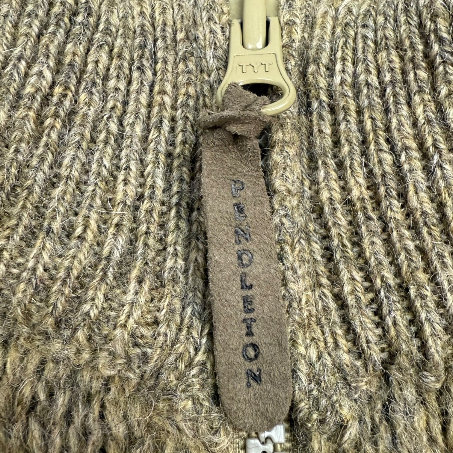 Vintage Pendleton Wool Quarter Zip Sweater Biege