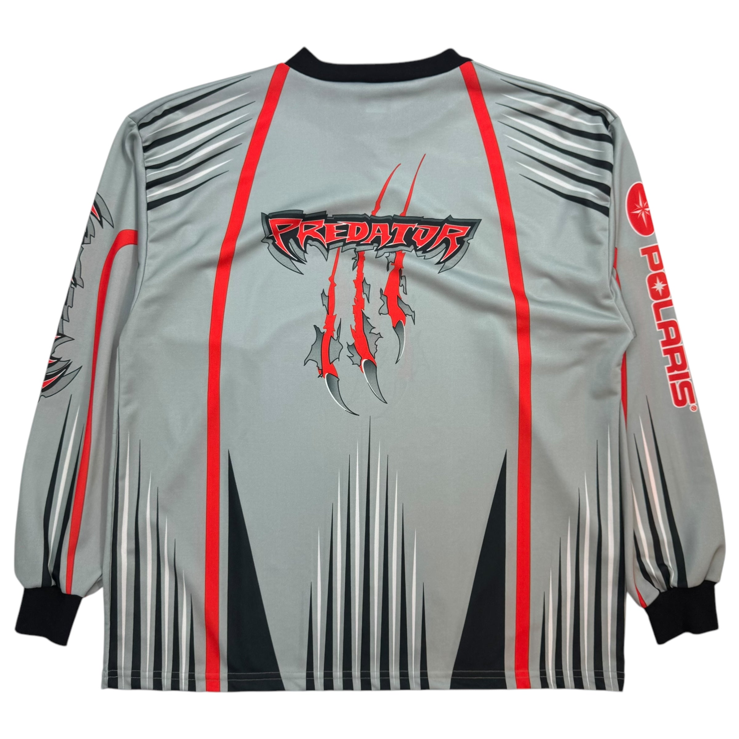 Vintage Polaris Predator Jersey Grey Red