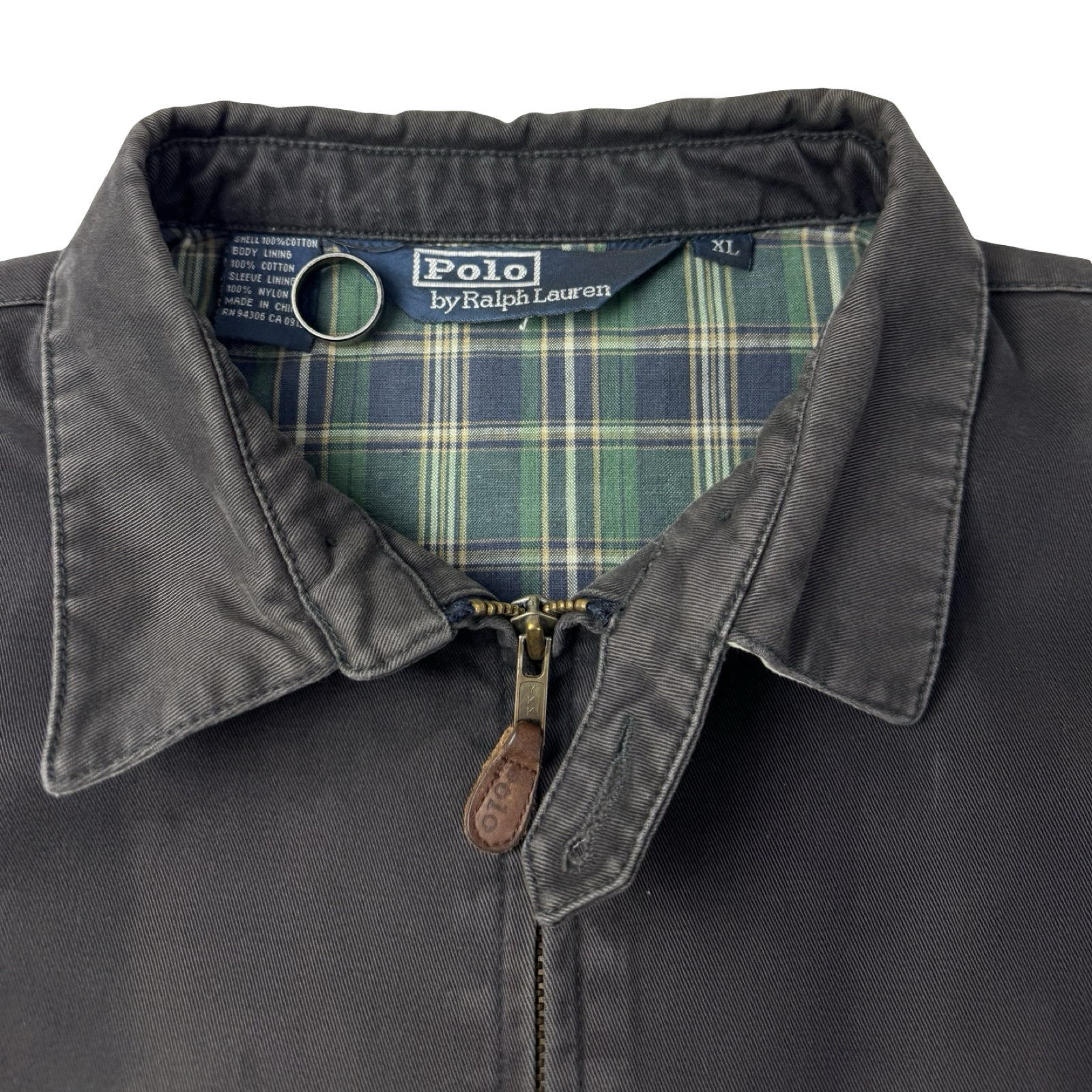 Vintage Polo Ralph Lauren Lined Harrington Jacket Faded Black