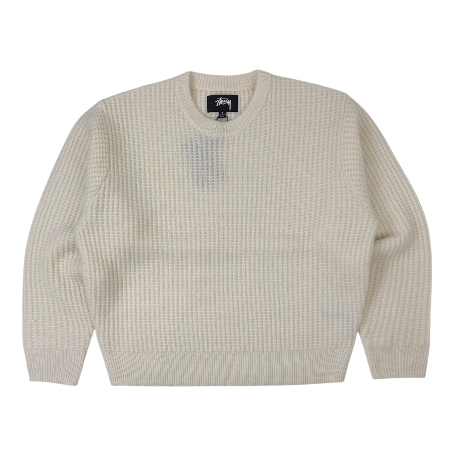 Stussy Waffle Cashmere Sweater Ivory