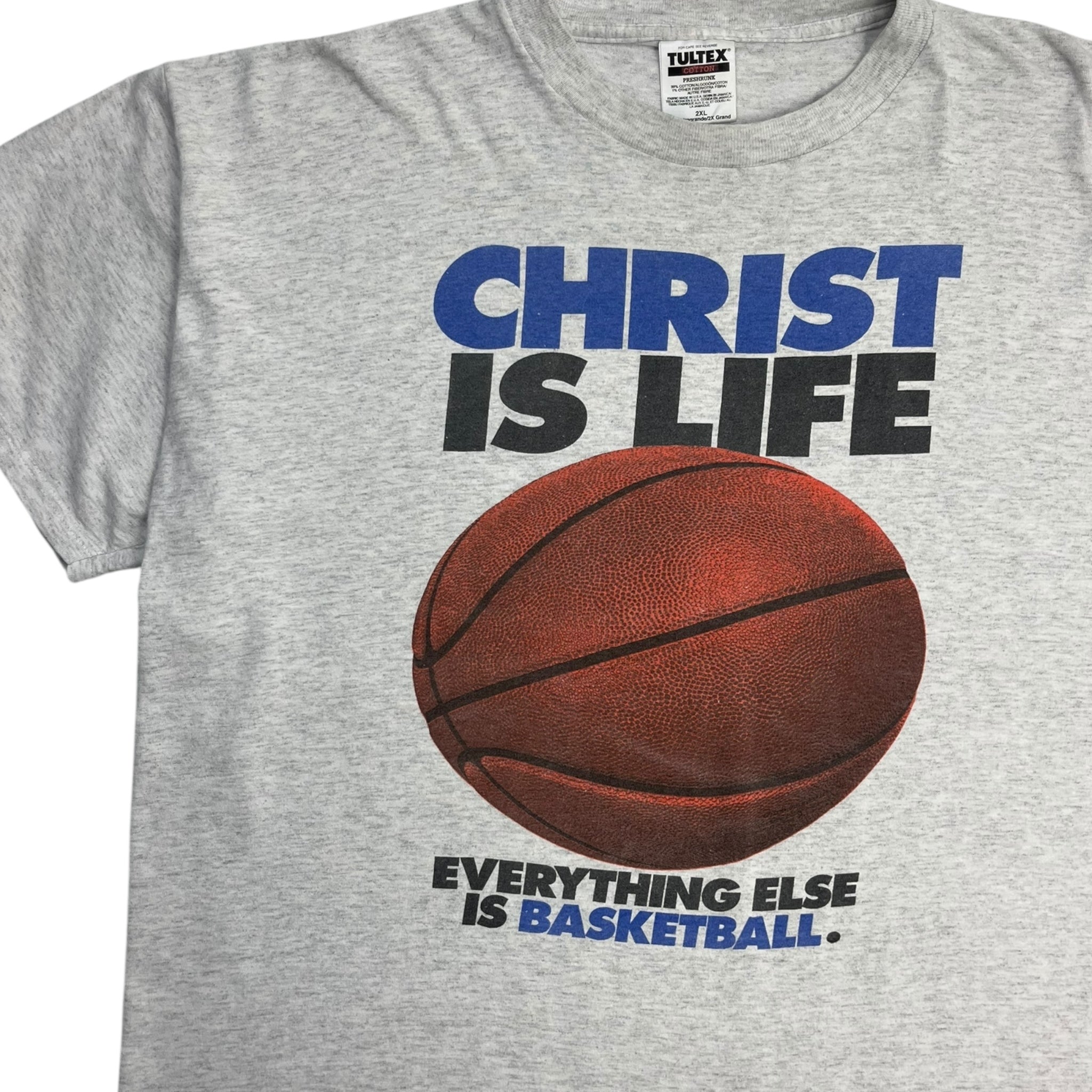 Vintage ‘Christ is Life, Everything Else is Basketball’ Tee