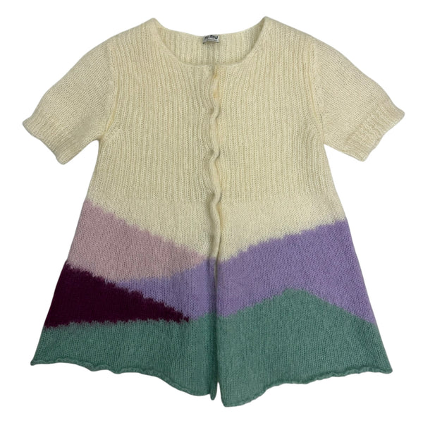 (W) Miu Miu Mohair Cardigan Cream