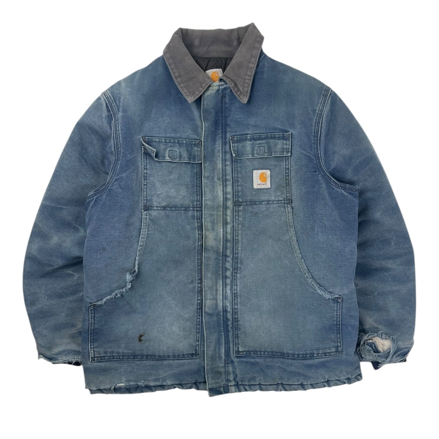 Carhartt Quilted Nylon-Lined Firm Duck Arctic Traditional Coat Faded Blue