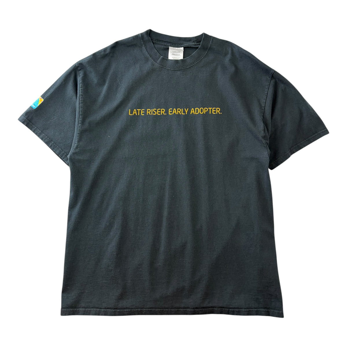 Vintage 2010 Intel “Late Riser Early Adopter” Promo T-Shirt Black