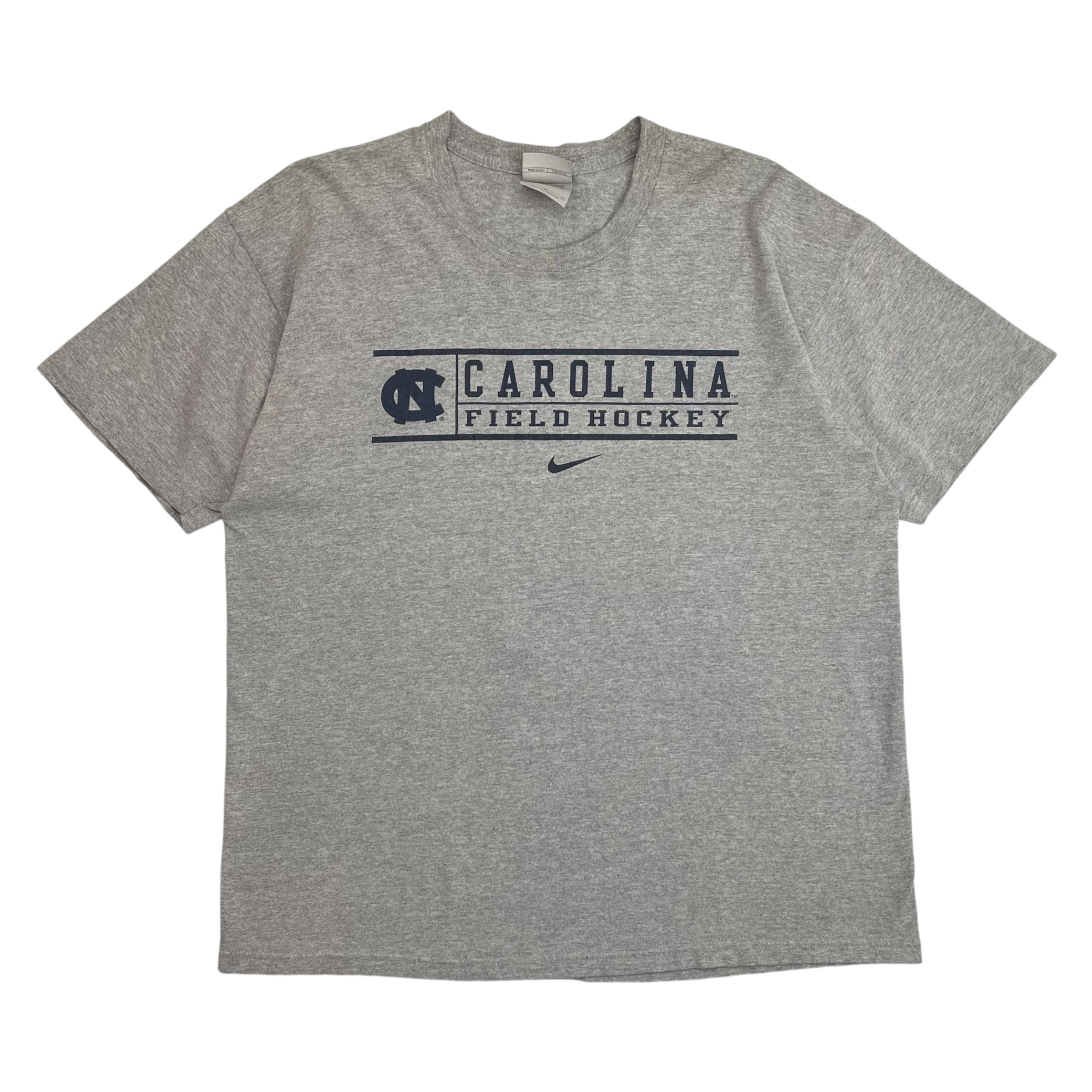 Vintage Nike North Carolina Field Hockey Center Swoosh Tee Grey