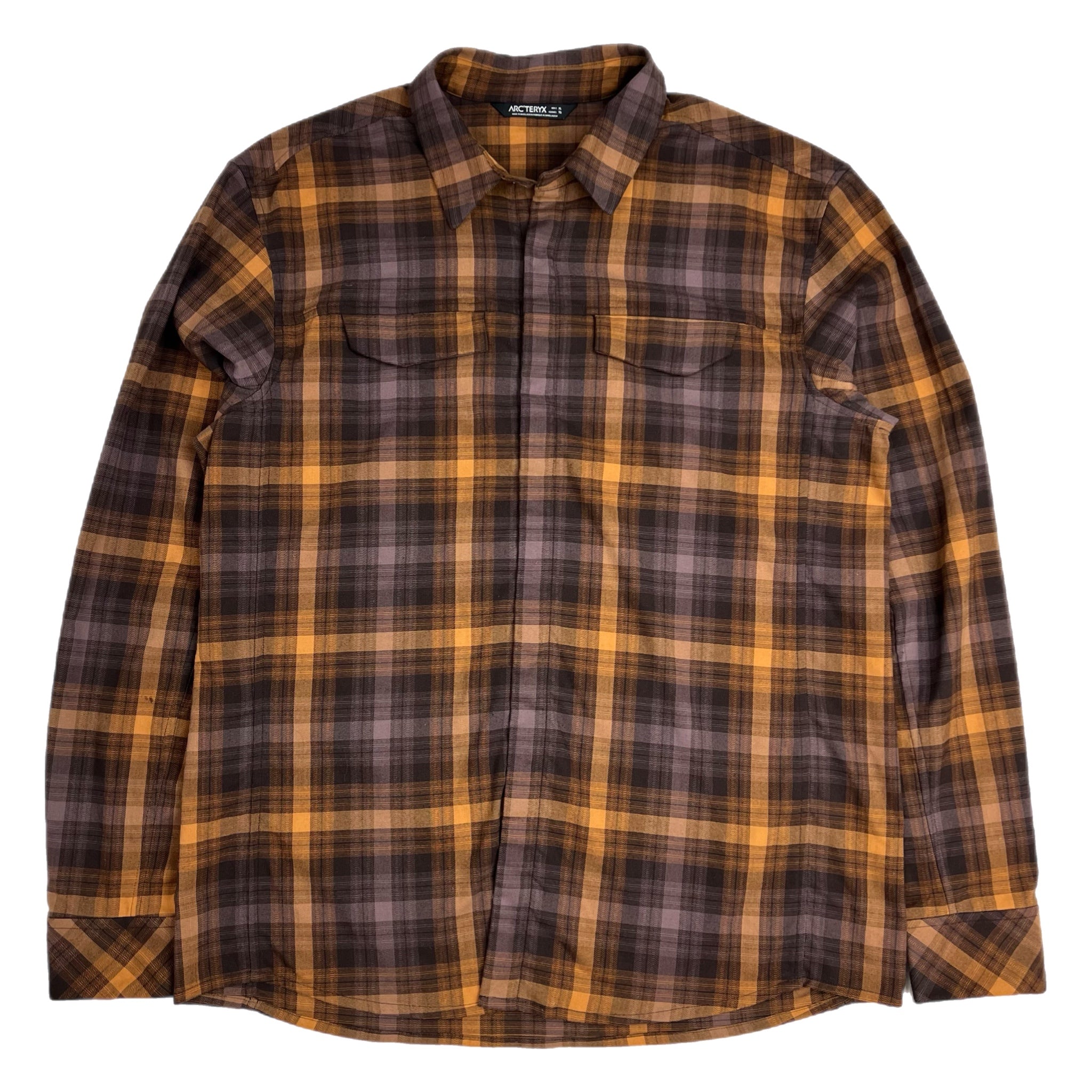 Arc’teryx Gryson Flannel Button Up Shirt Burgundy/Orange