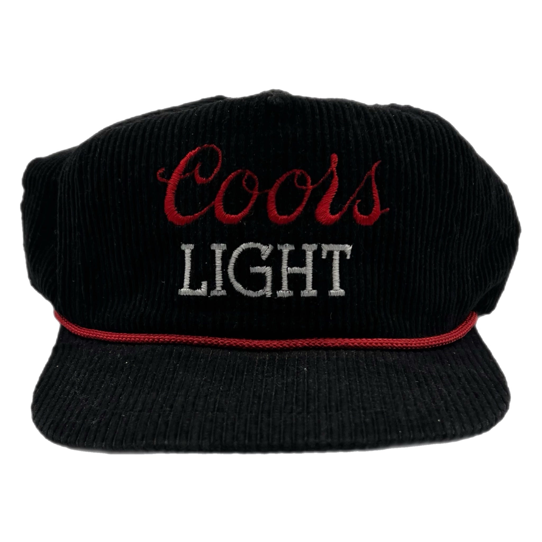 Vintage Coors Light Corduroy Hat Black