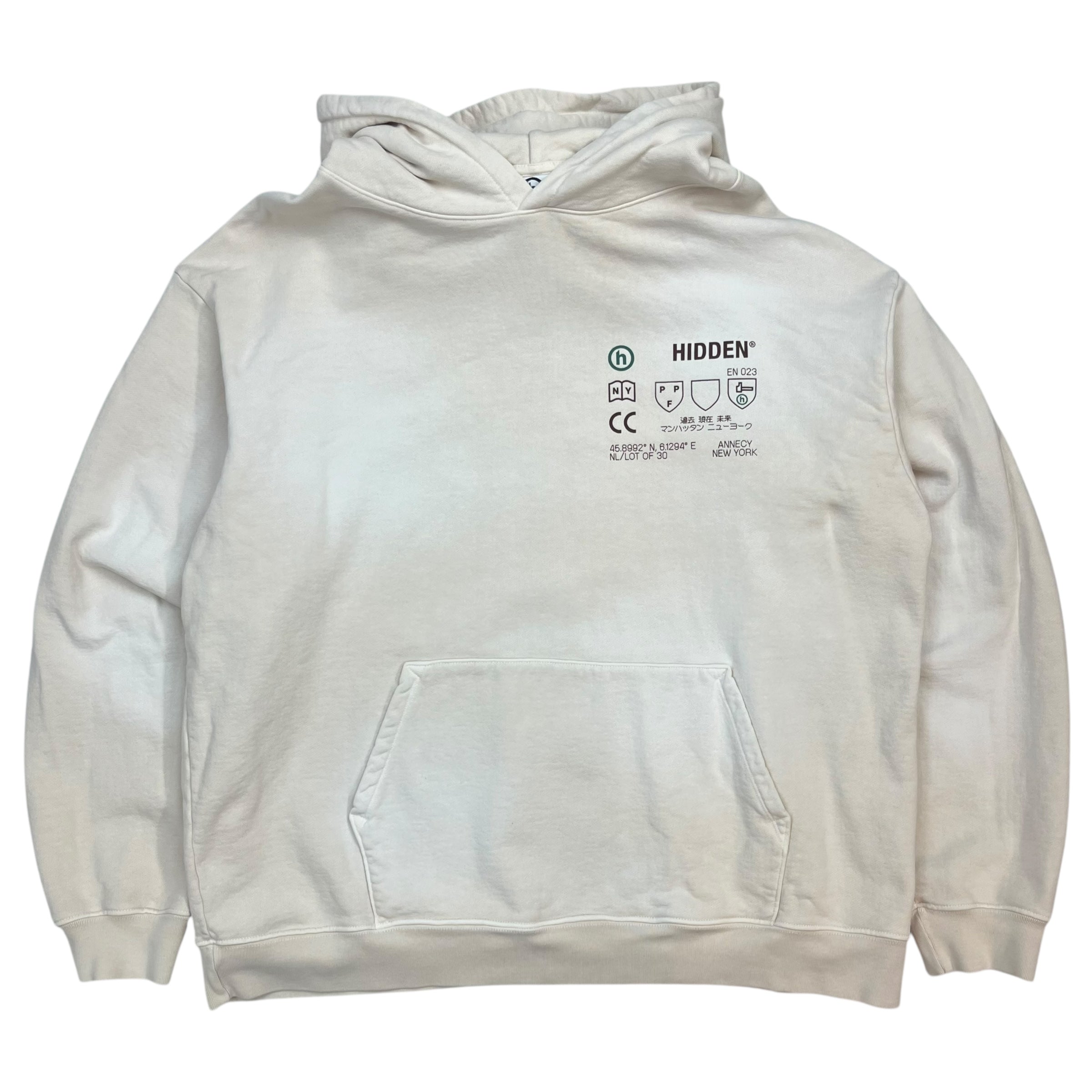 Hidden NY H Logo Cloud Camo Hoodie Cream/White