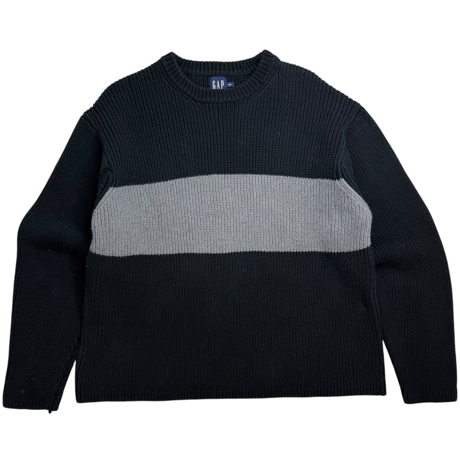 Vintage GAP Knit Sweater Navy Blue/ Grey