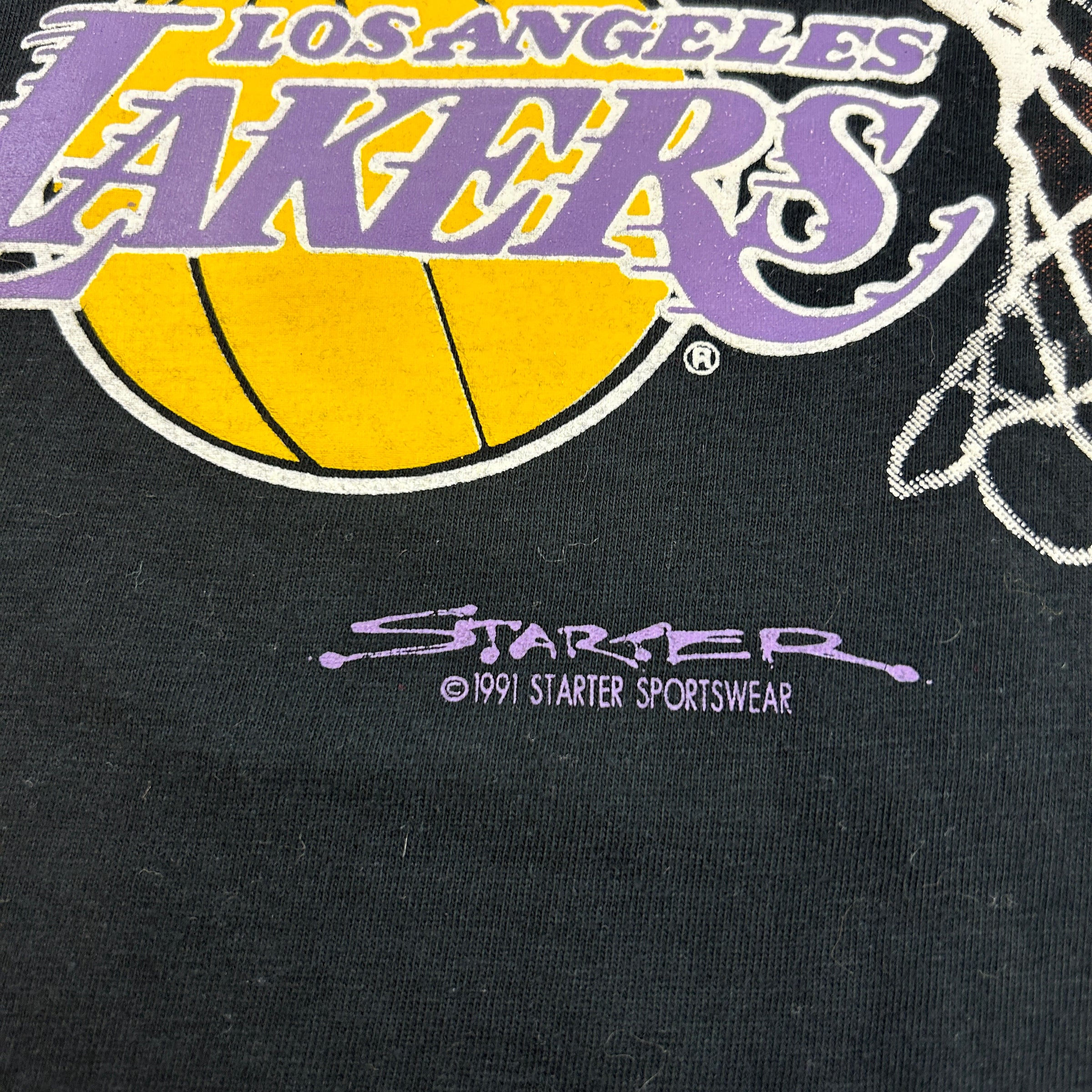 1991 Los Angeles Lakers Starter T-Shirt - Black
