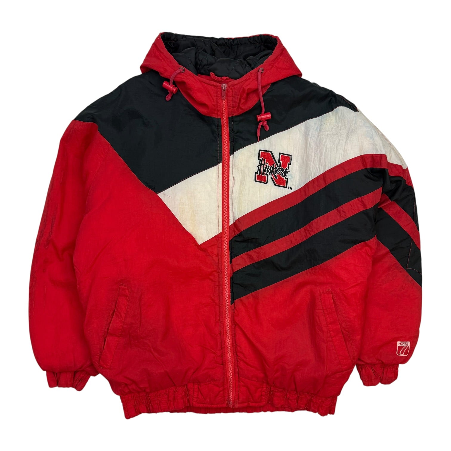 Vintage Logo 7 Nebraska Huskers Jacket Red/Black