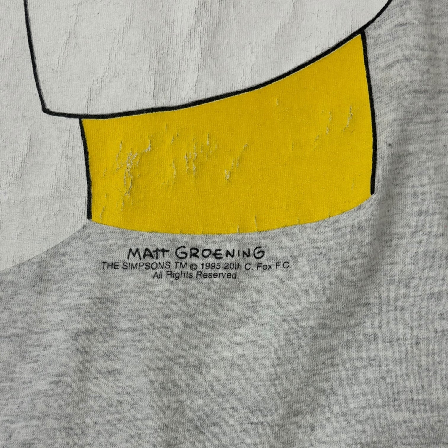 1995 Vintage The Simpsons Homer “D’OH!!” T-Shirt Grey