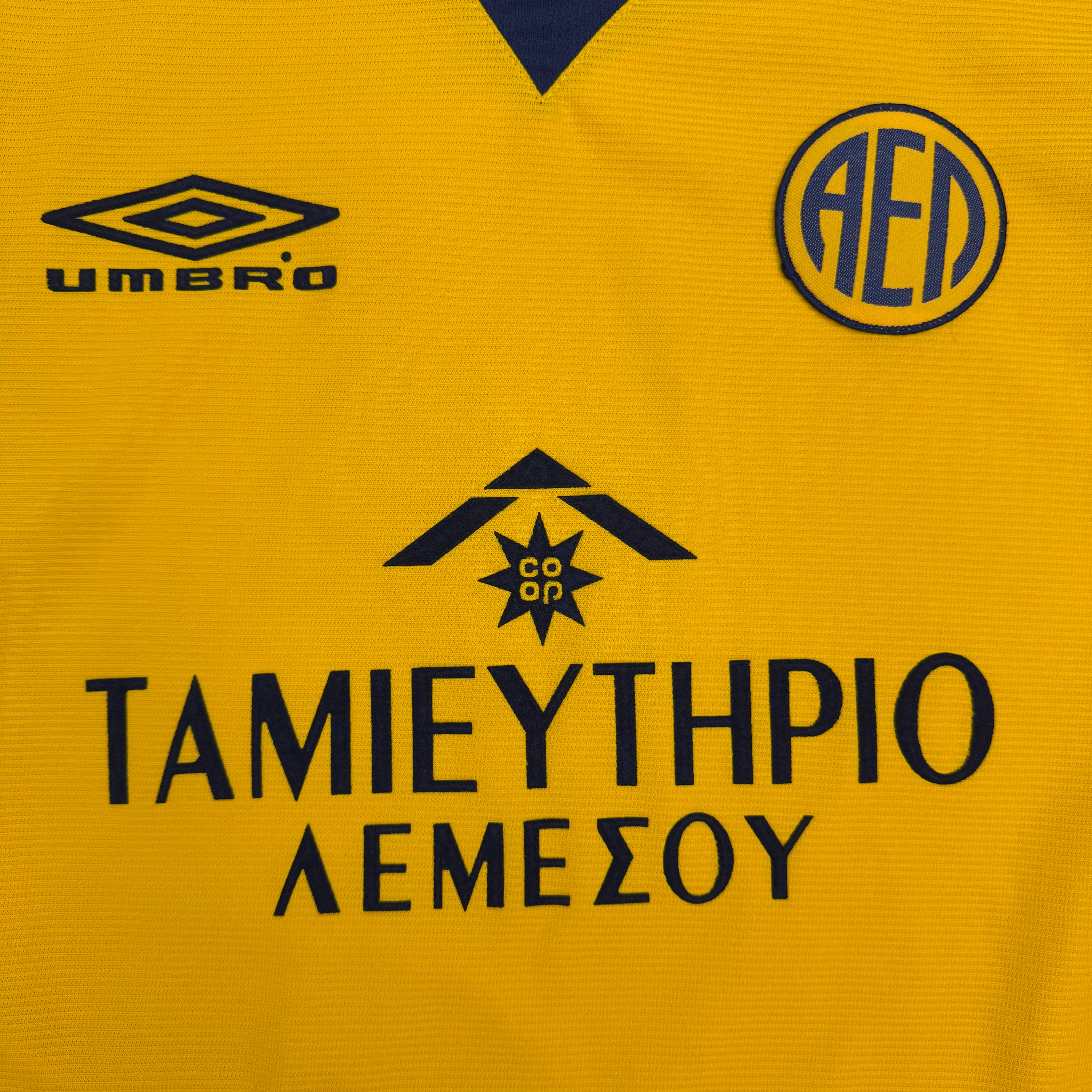 Vintage Umbro AEL Limassol Home Jersey Yellow