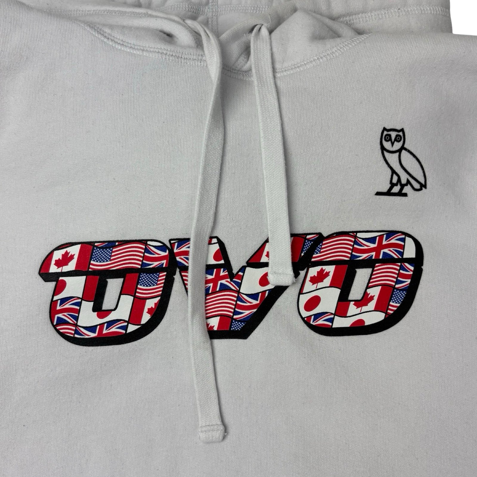 OVO Flag Runner Hoodie White