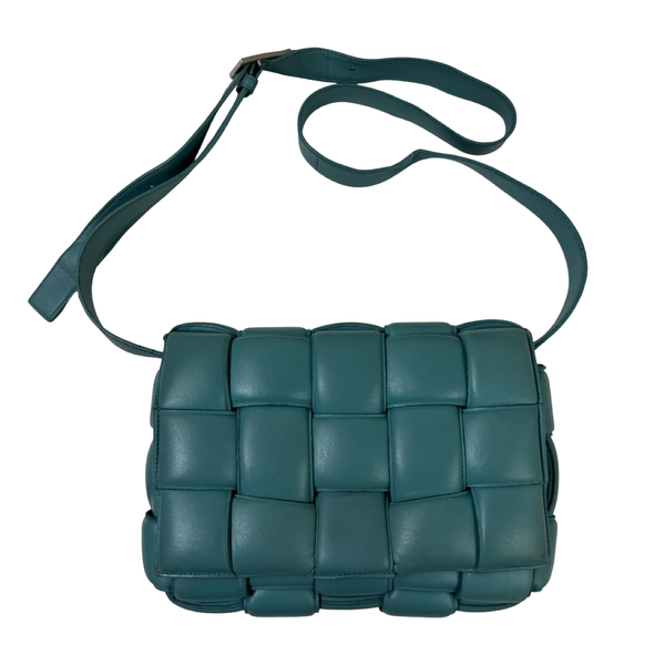 (W) Bottega Venenta Leather Padded Cassette Bag Linoleum