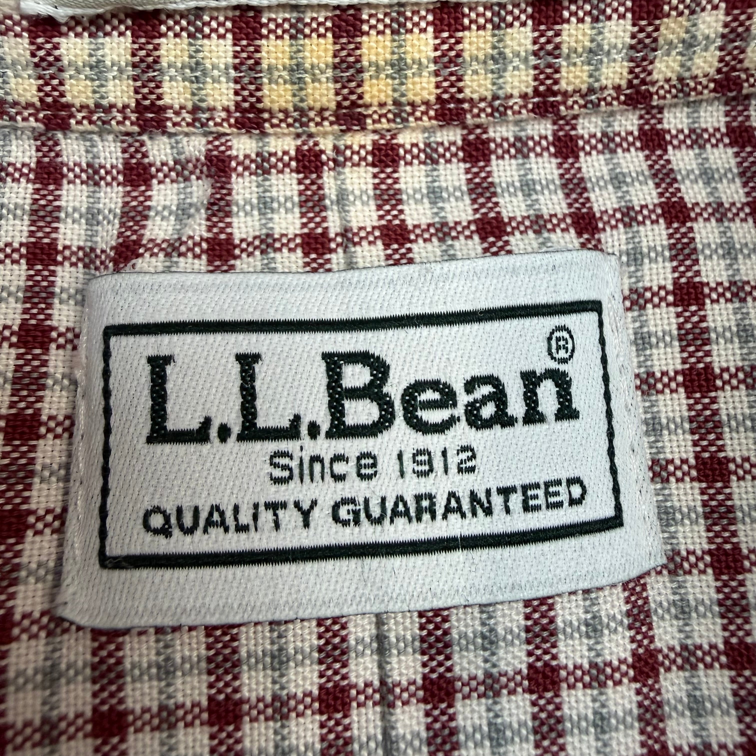Vintage LL Bean Button Up Shirt Red/White