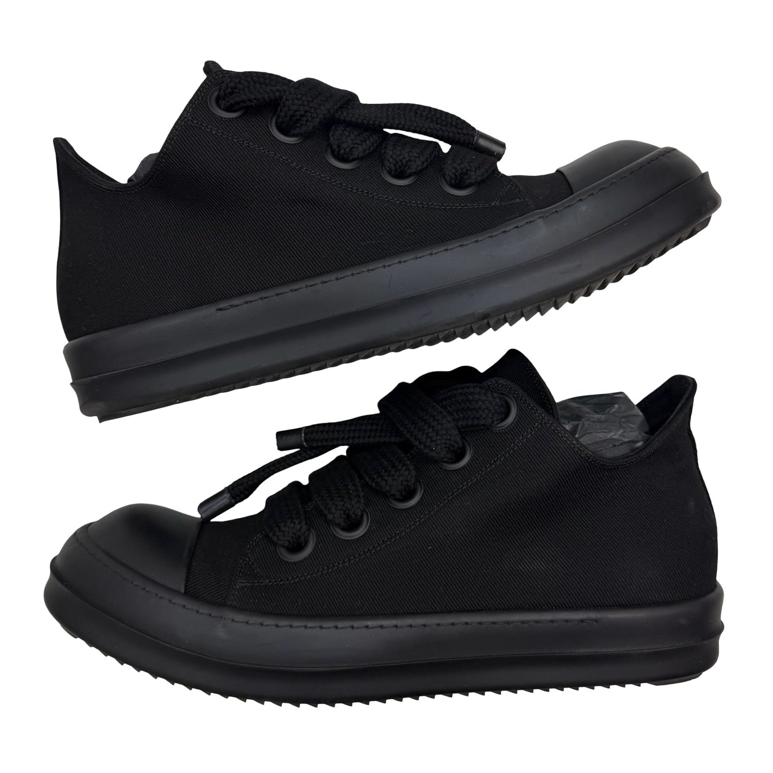 Rick Owens DRKSHDW Jumbolace Low Sneaker Black (Used)