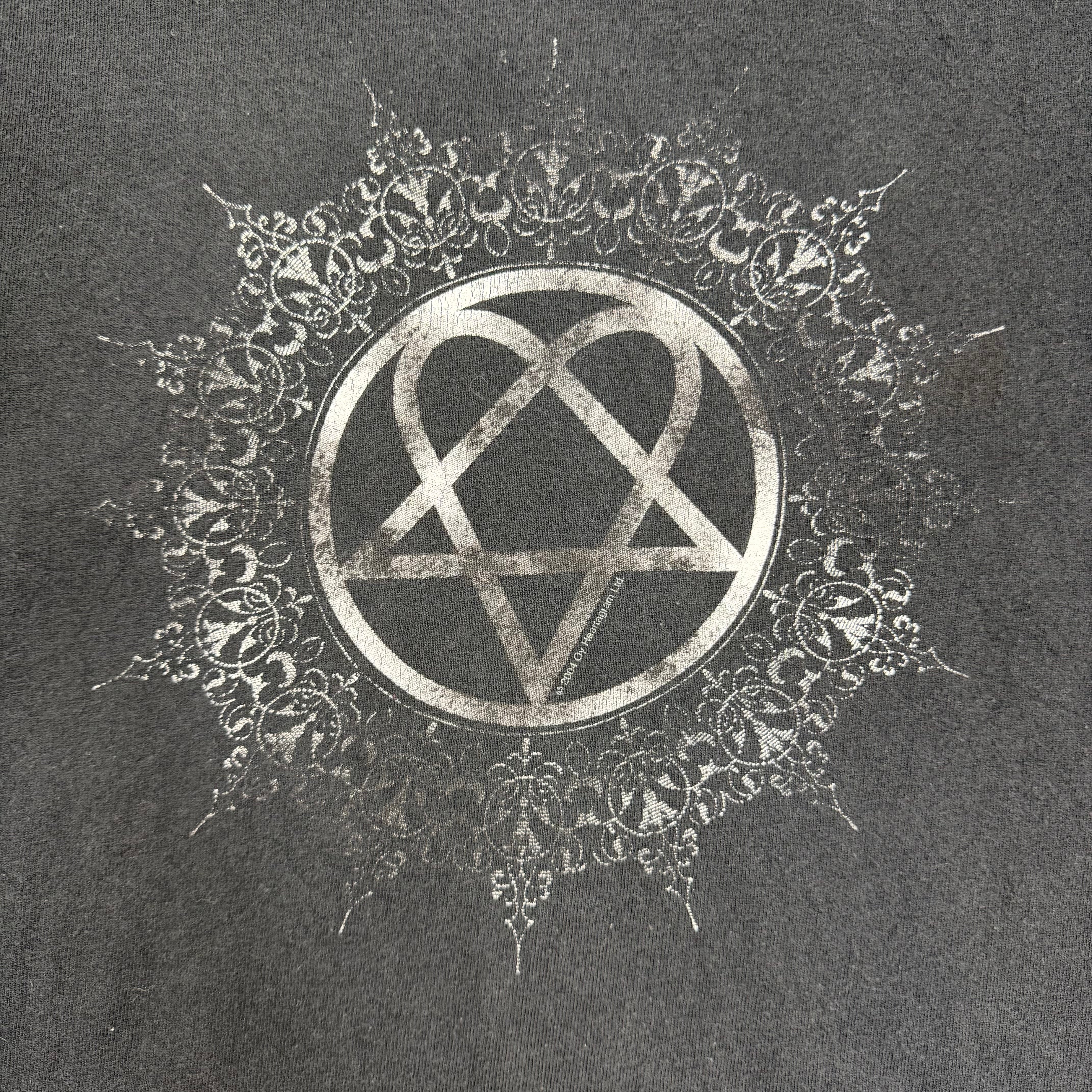 2004 HIM Heartagram Tee Black