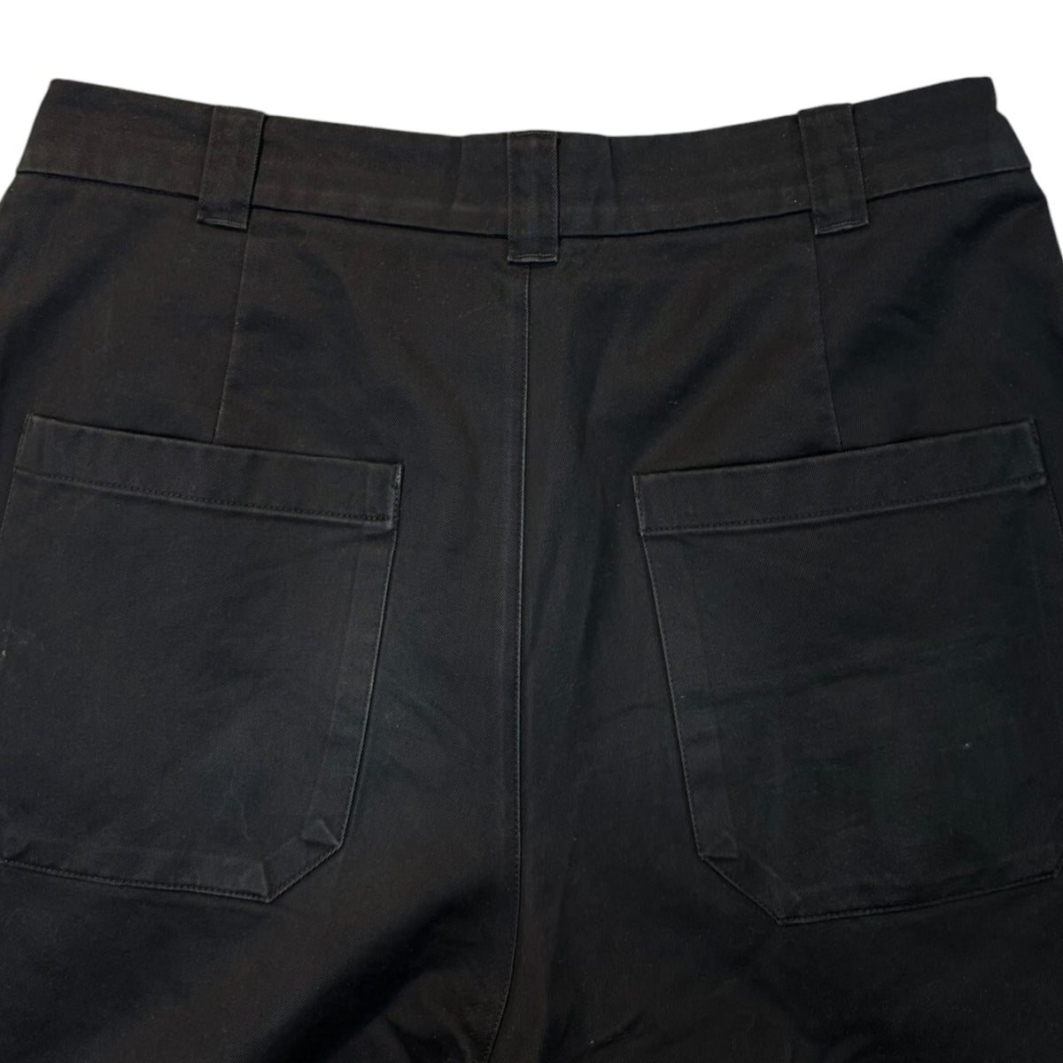 Studio Nicholson Sorte Peached Cotton Twill Volume Pants Black