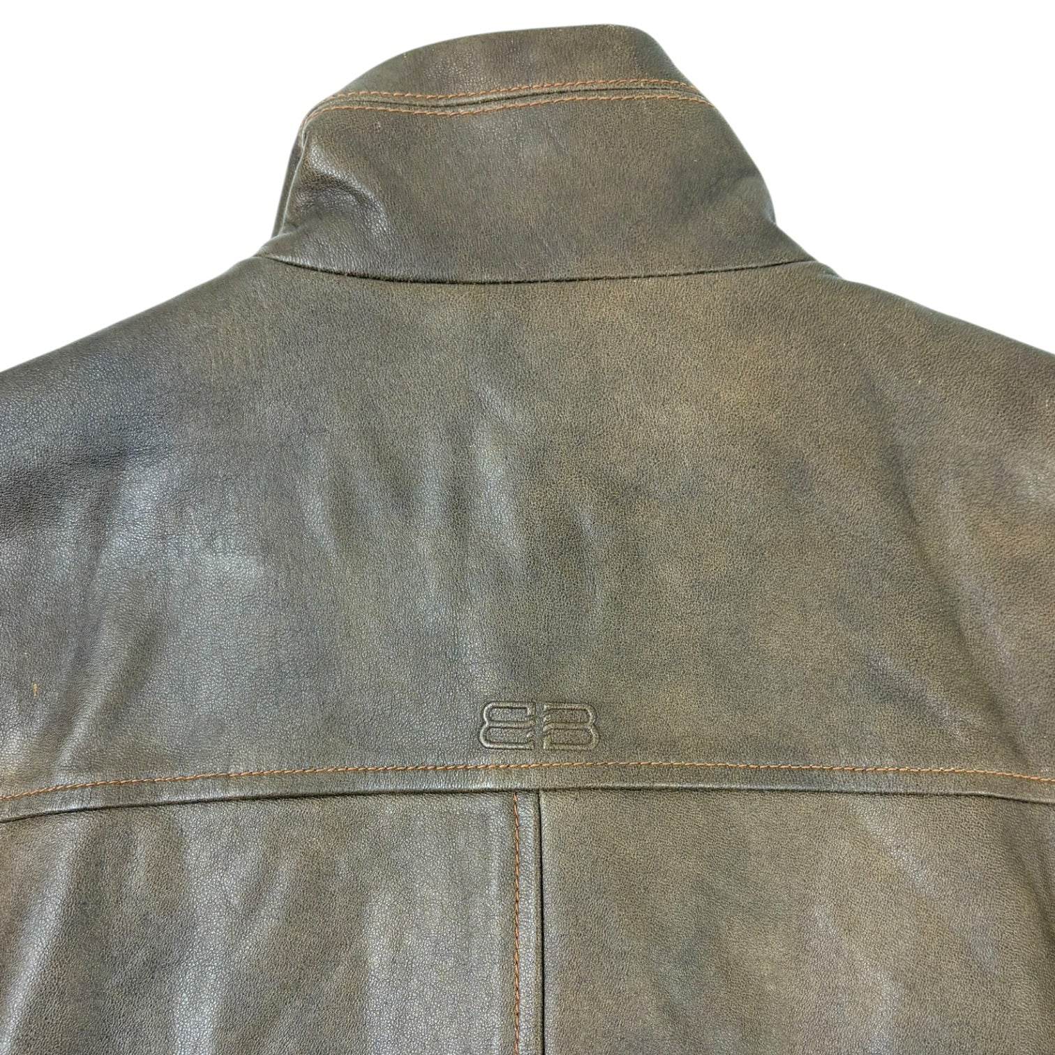(W) Vintage 1997 Balenciaga Leather Jacket Brown