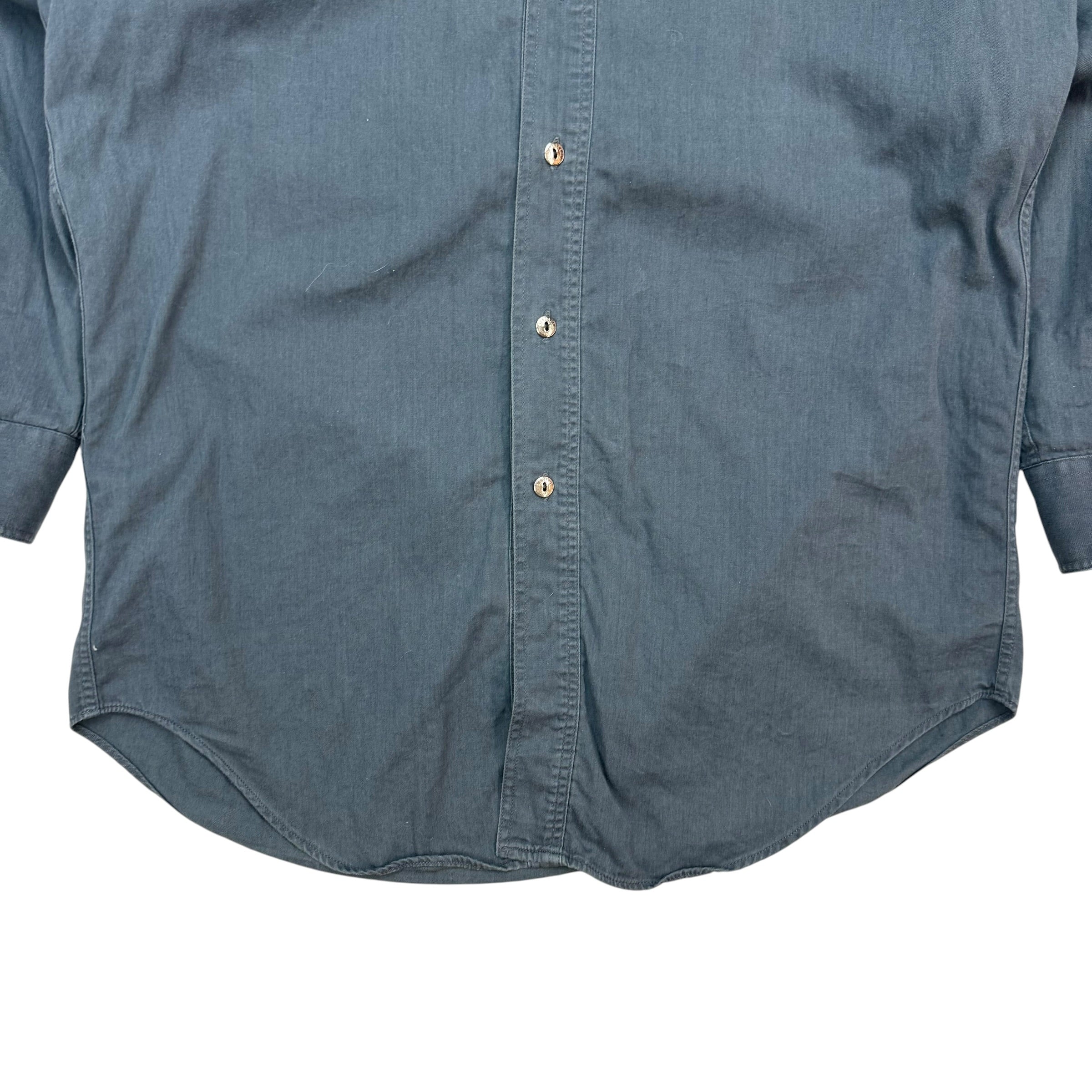 Vintage Versace Jeans Button Up Shirt Dark Grey