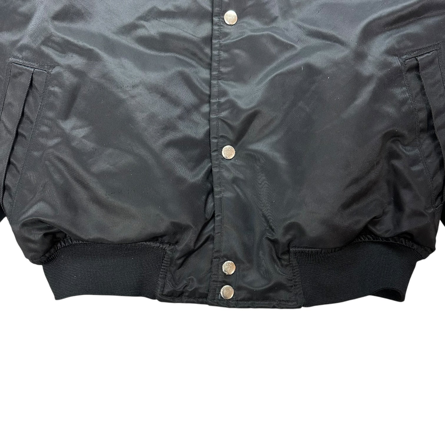 Vintage Nike Button Up Bomber Jacket Black