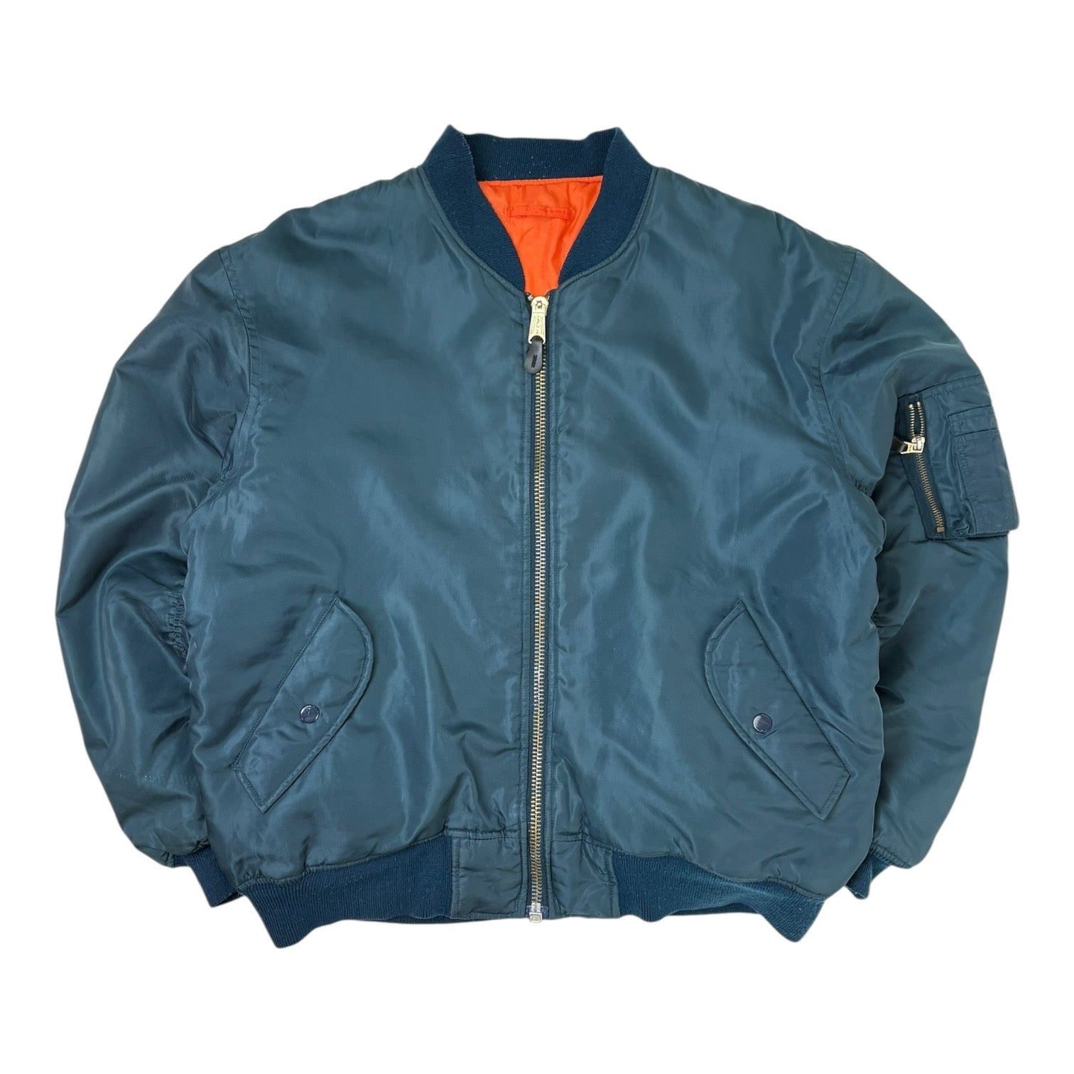 Vintage MA-1 Flight Jacket Petrol Blue