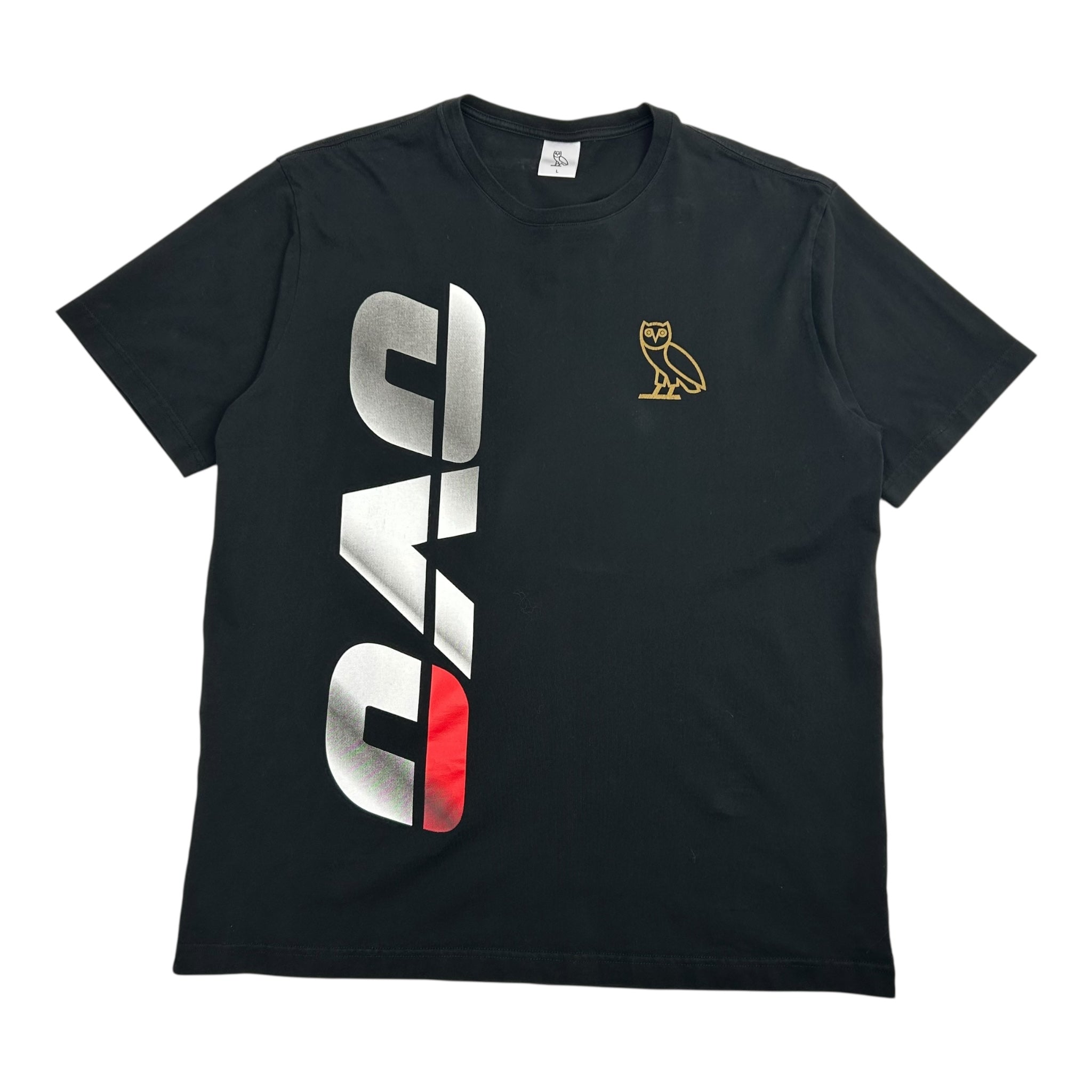 OVO Cross Spell Out Owl Tee Black
