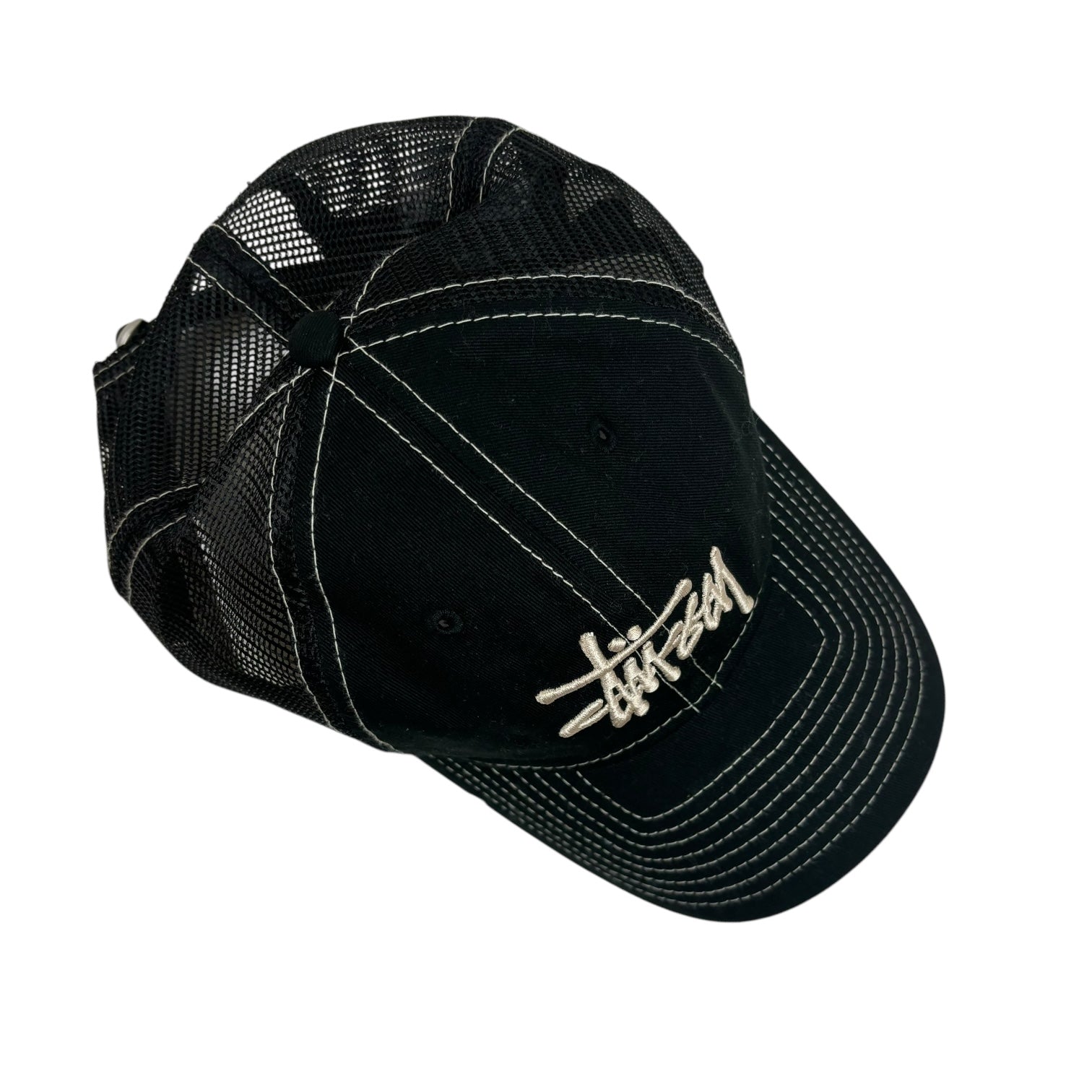 Stussy New Era Basic StrapBack Trucker Hat Black