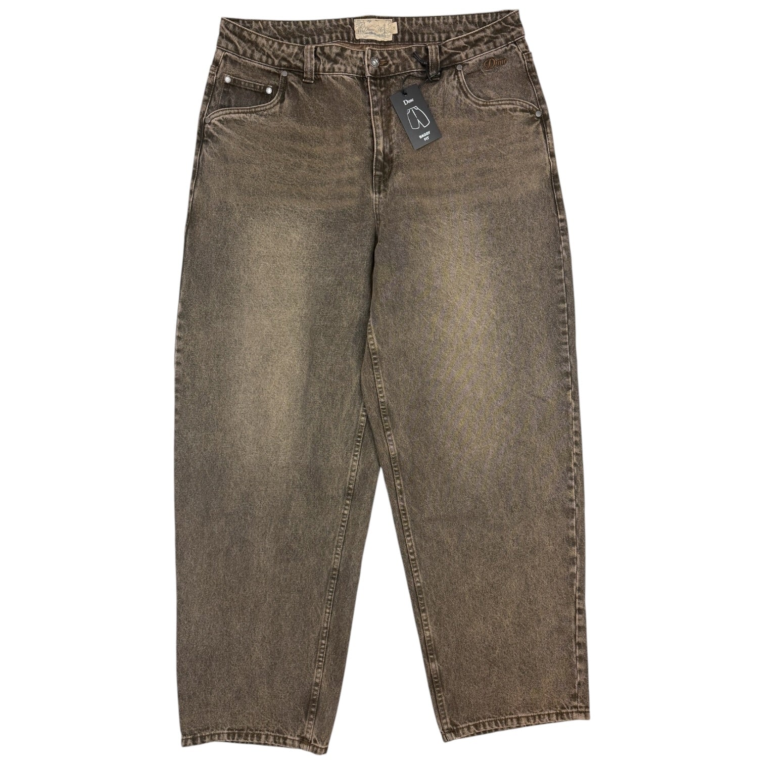 Dime MTL Baggy Denim Jeans Sandblasted Brown