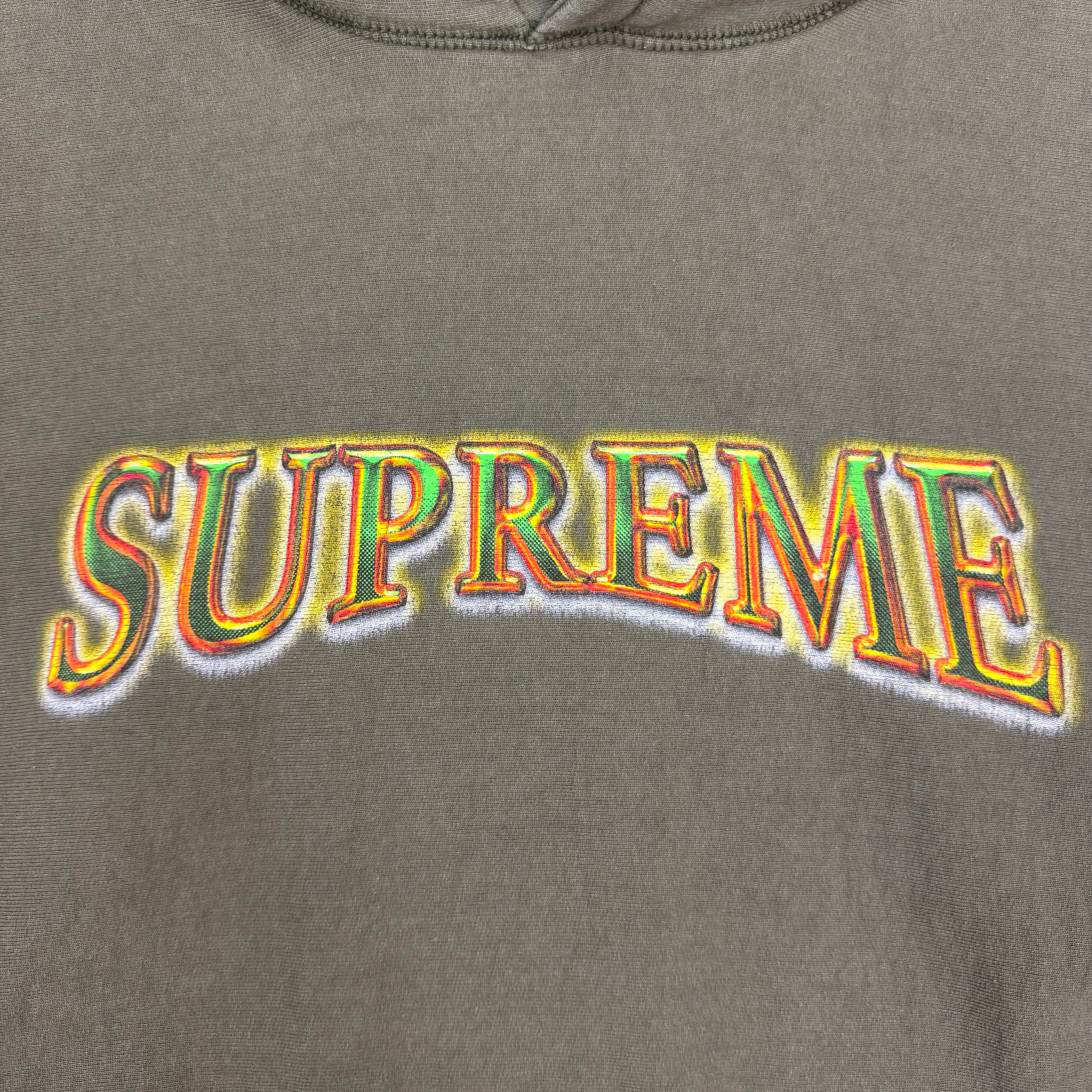 Supreme Metallic Arc Hoodie Green