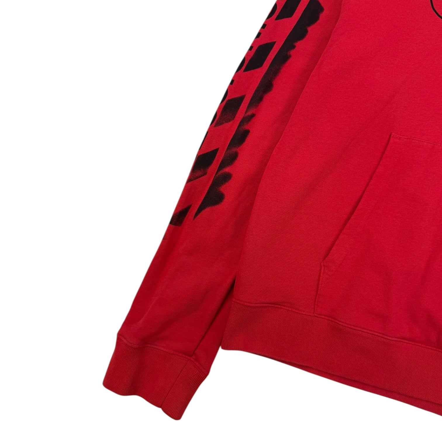 Off-White Diag Stencil Hoodie Red