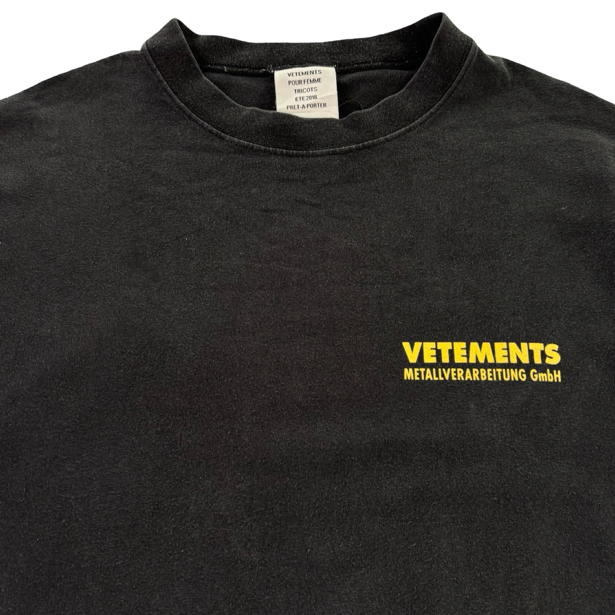Vetements Metallverarbeitung GmbH T-Shirt Faded Black