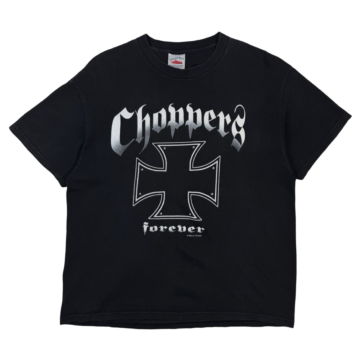 Vintage Y2K Choppers Forever Iron Cross T-Shirt Black